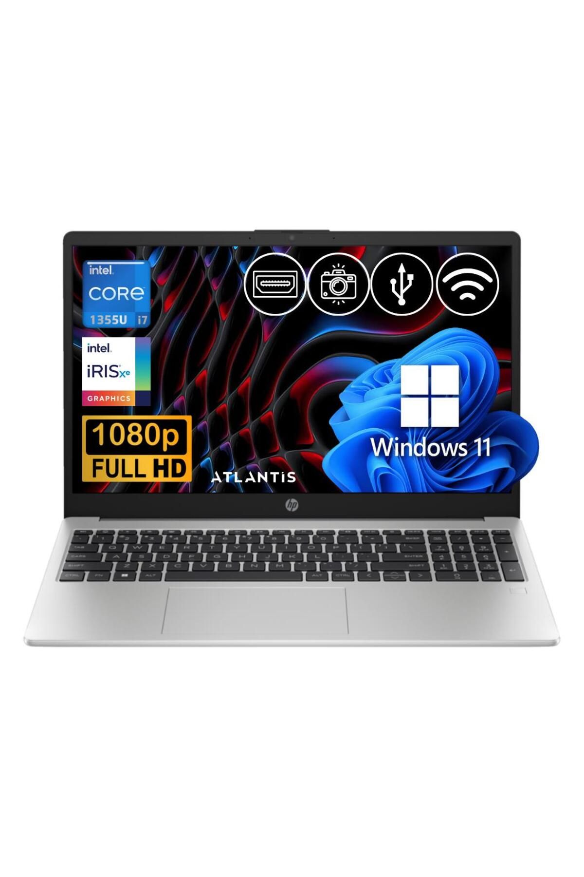 HP 250 G10 Intel Core i7 1355U 40GB 256 GB M.2 SSD 8A541EA ATL36 15.6" W11 Pro Taşınabilir Bilgisaya