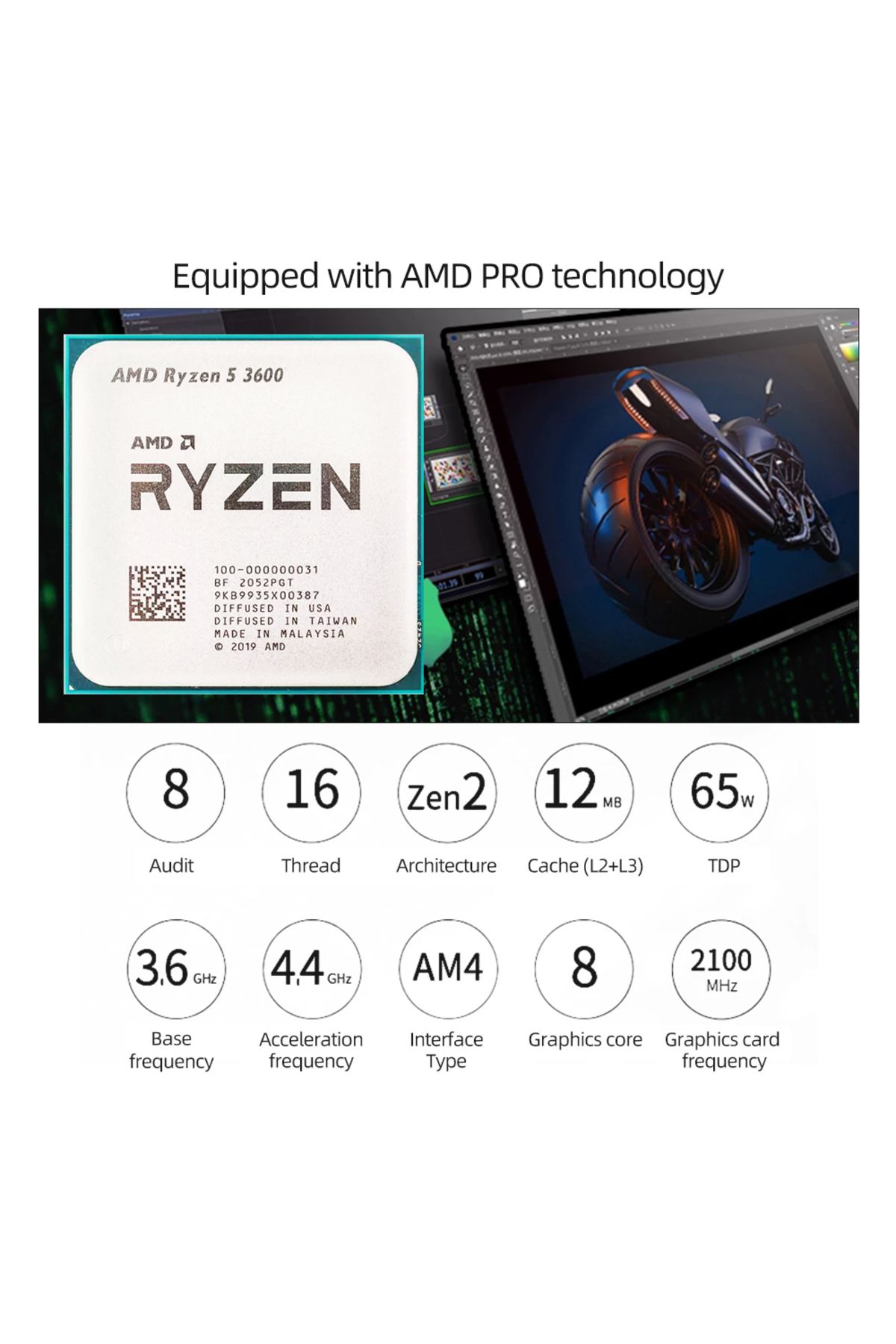 Choice-معالج وحدة المعالجة المركزية AMD Ryzen 5 R5 3600 3.6GHz سداسي النواة و12 خيطًا LGA AM4 3