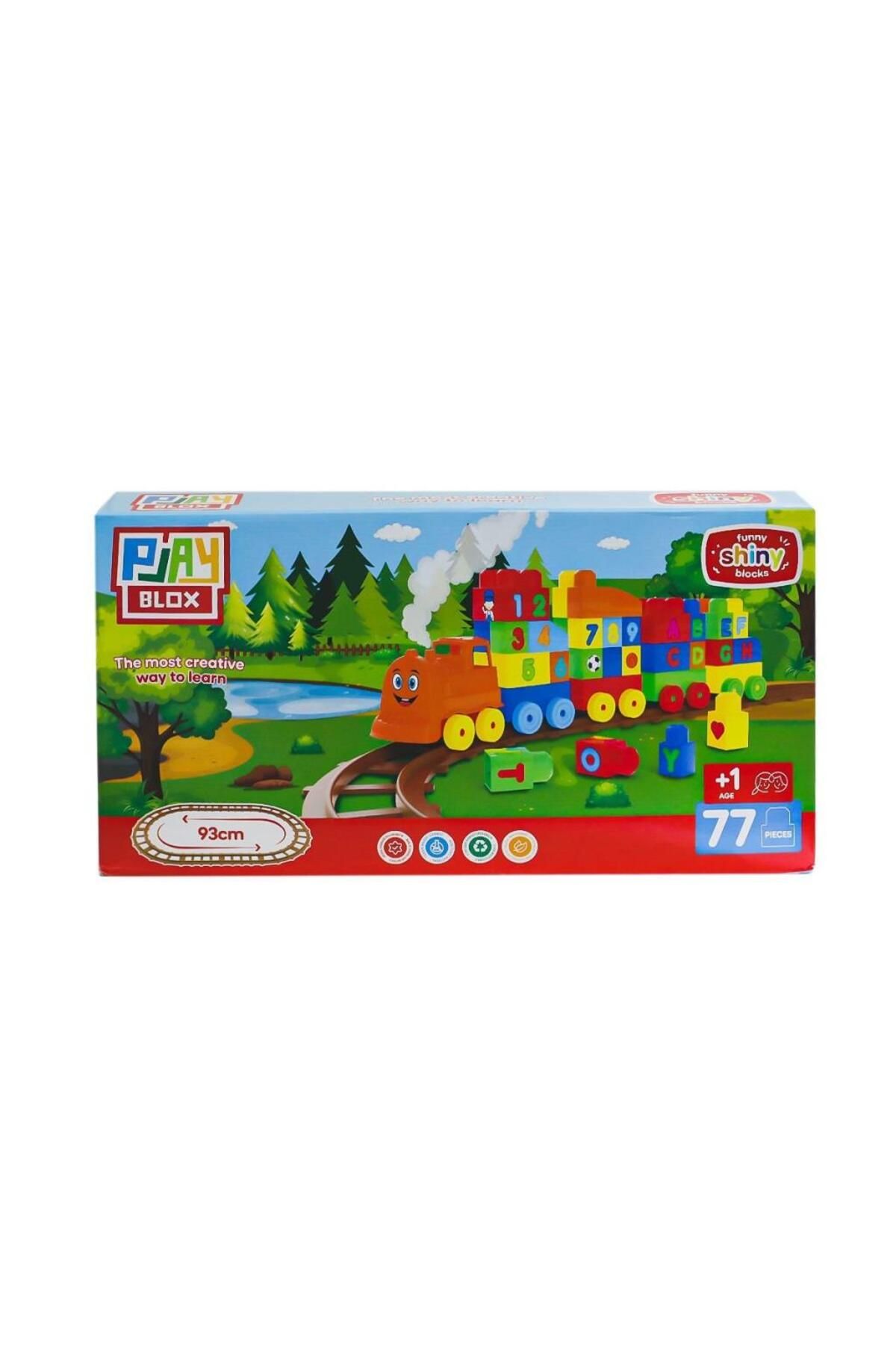 gcaksesuar Nessiworld 2397 Playbox Tren Blok Seti 77 Parça -Asya Oyuncak