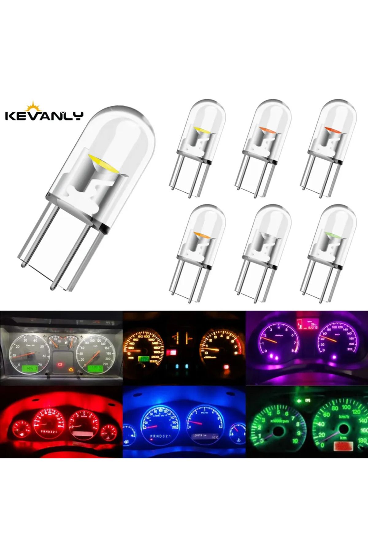 Choice-T5 W3W LED Instrument Light W3W W1.2W LED Bulbs COB Chip Car Interior Lamp Wedge Dashboard Warmin... 2