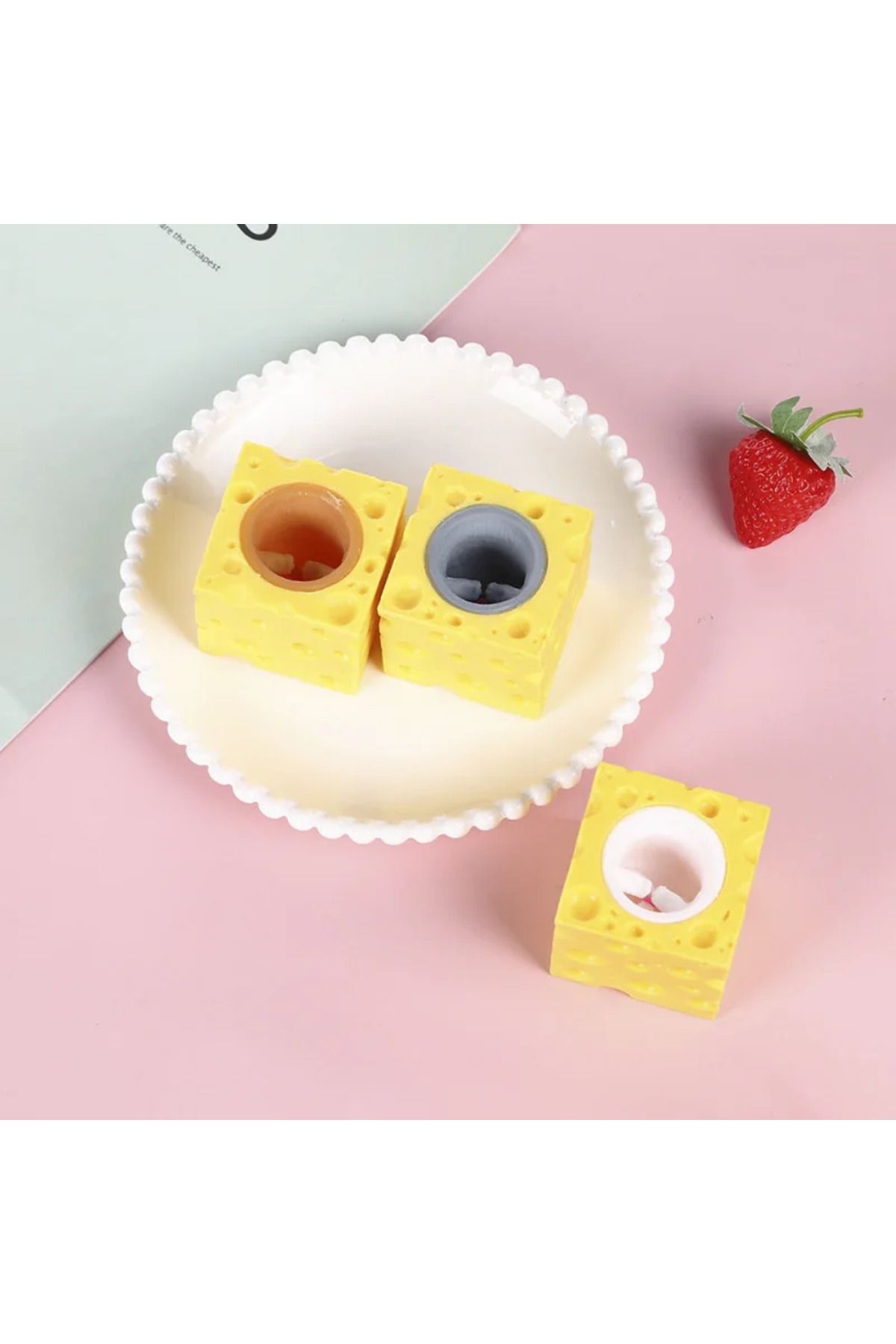 Choice-1 Pcs Random Pop Up Funny Mouse And Cheese Block Squeeze Anti-stress Toy Hide And Seek Figures Stres 3