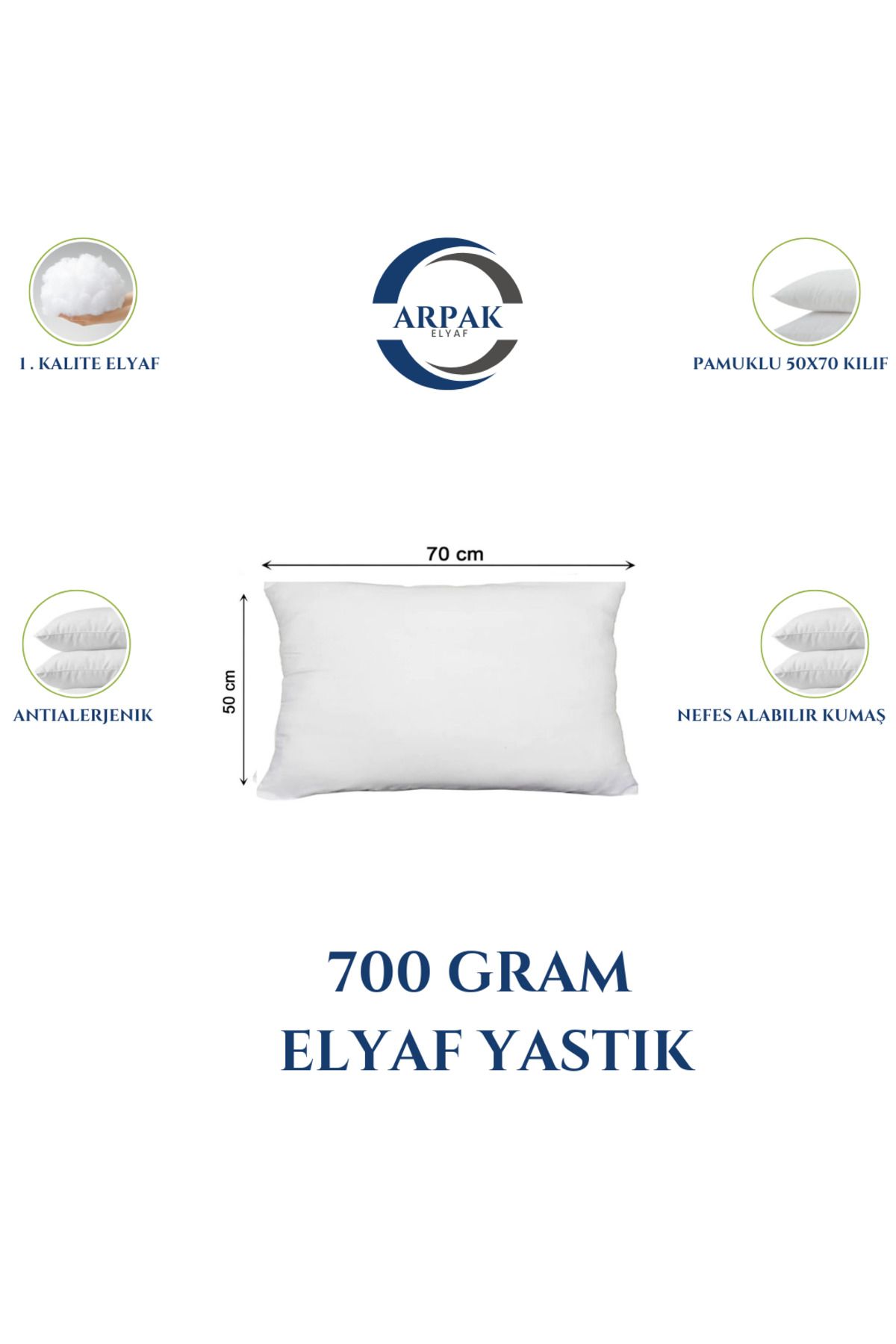 arpakelyaf ARPAK TEKLİ  PREMİUM NANO ELYAF YASTIK