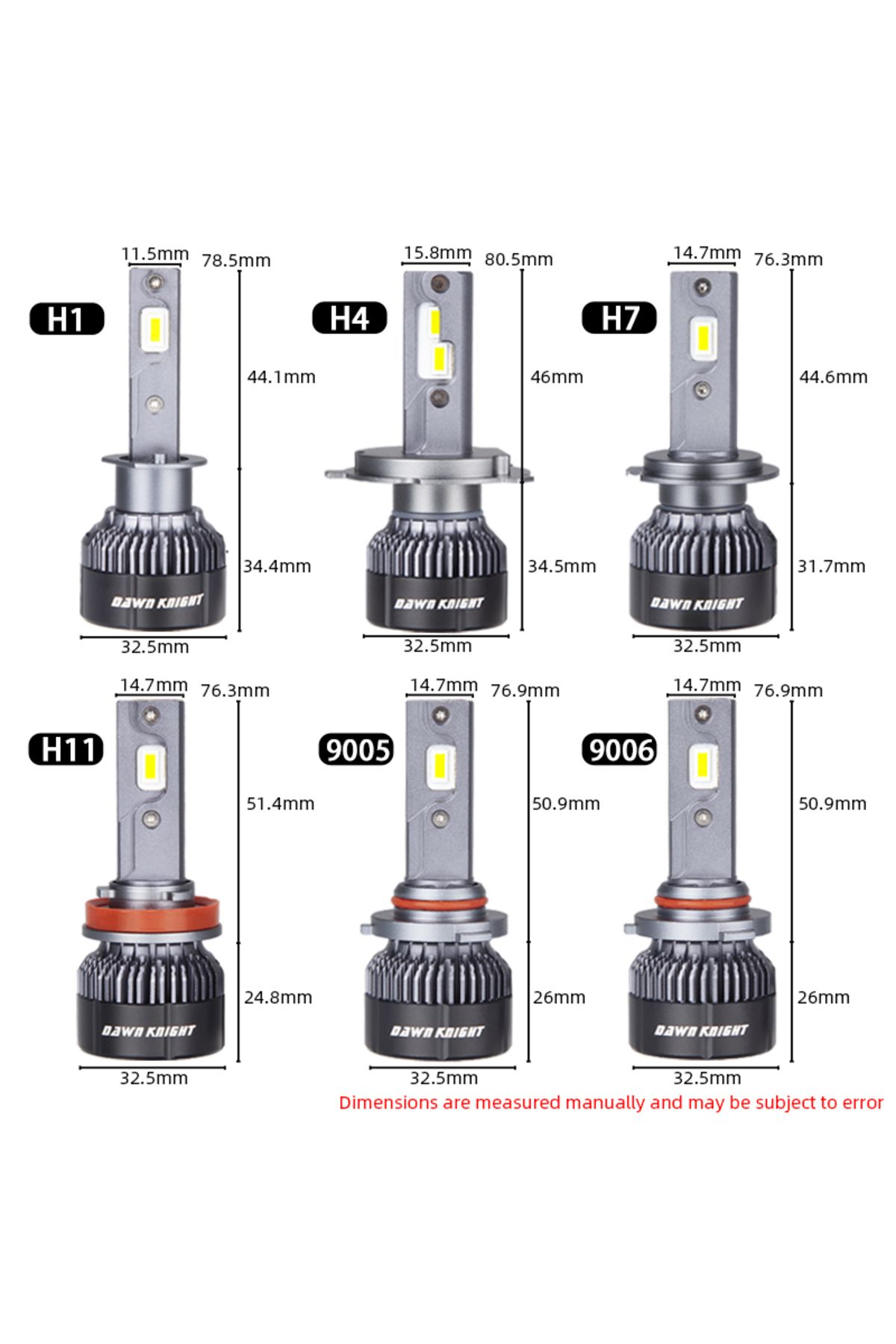 DAWN KNIGHT-H7 4300k Dawnknight K5c Mini 40w H7 H4 Long Life Version Led Headlight Bulb 4300k K6c Led Hb3 H11 La 6