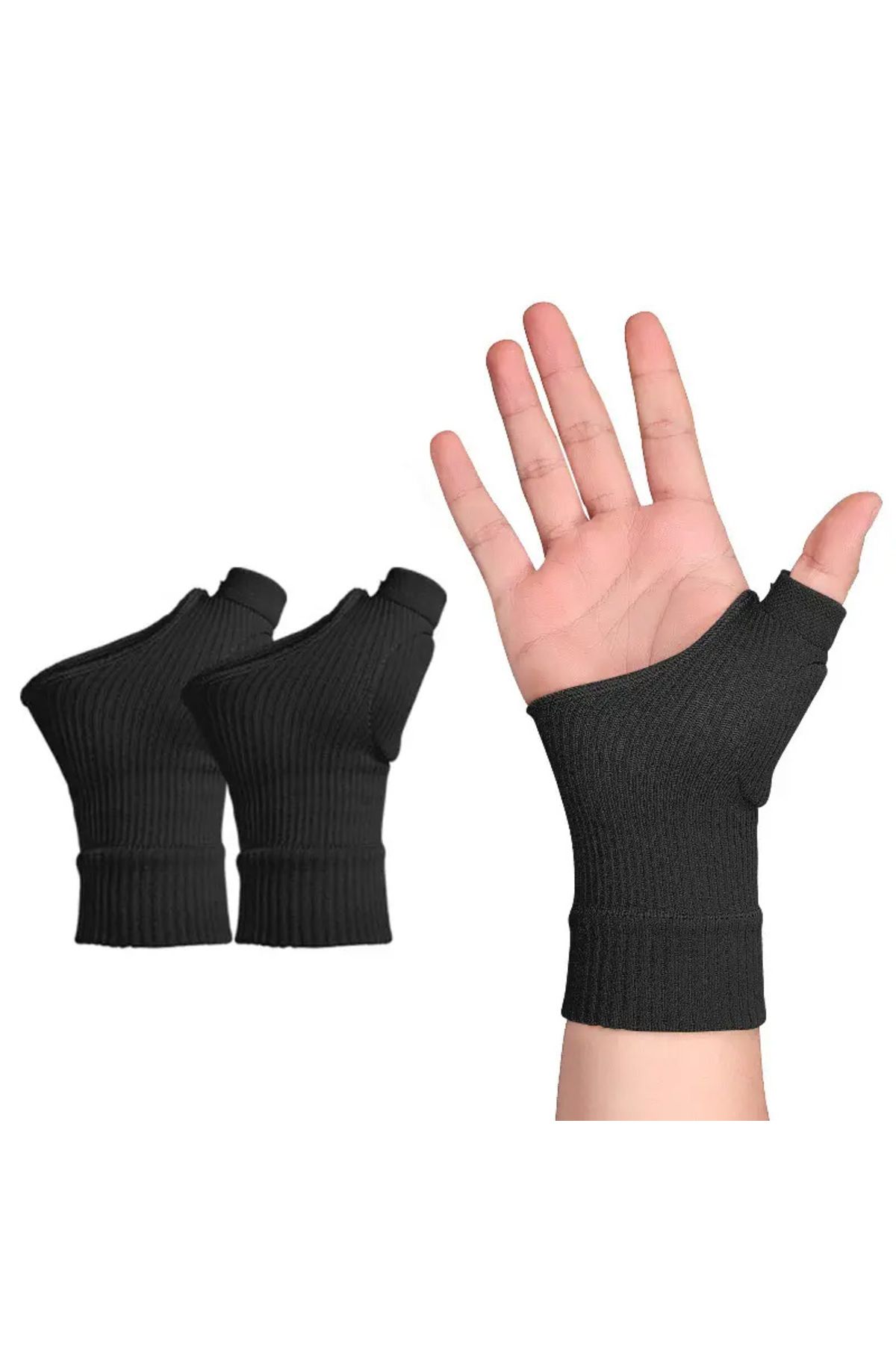 Choice-L Black 1pair Wrist Thumb Compression Arthritis Gloves, Breathable Wrist Support Brace Wrist Sleeve 1