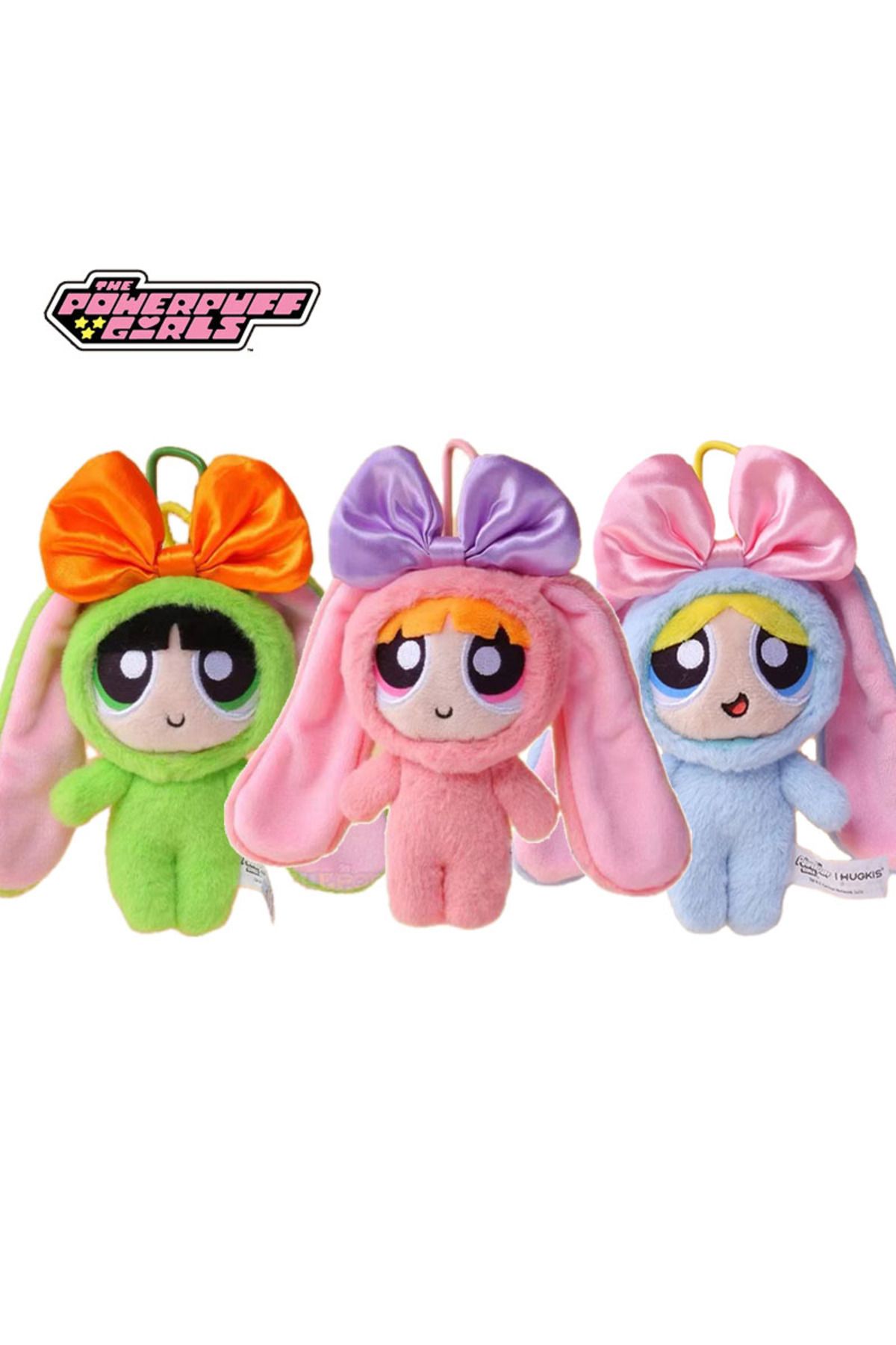 Choice-12cm Bag Plush Pendant Powerpuff Girls Cartoon Cute Dress Up Bunny Rabbit Plush Toy Pendant Bow T... 8