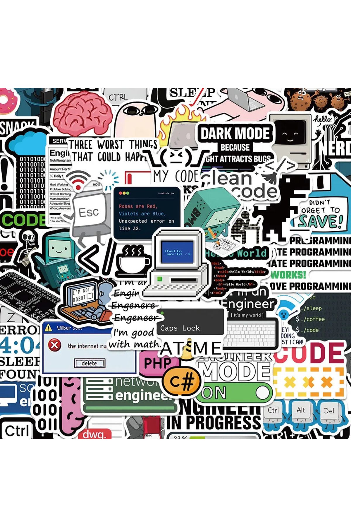 Choice-10/30/50pcs Funny Programming Stickers Java Cloud Language Internet Decals DIY Skateboard Luggage... 1