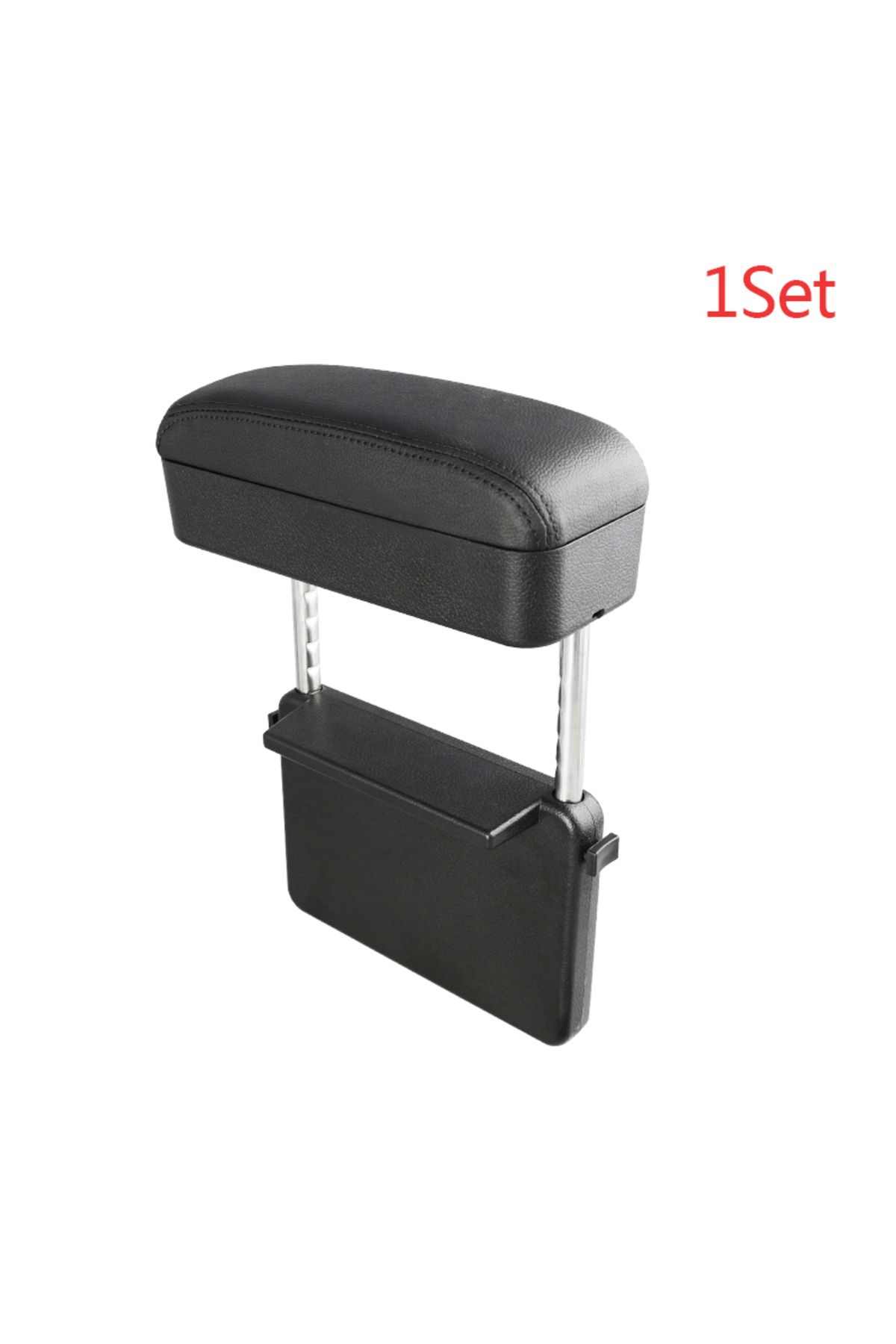 Choice-Black 1pc Blalion Armrest Support Elbow Rest Pad Armrest Extender With Console Storage Organizer Adj 1