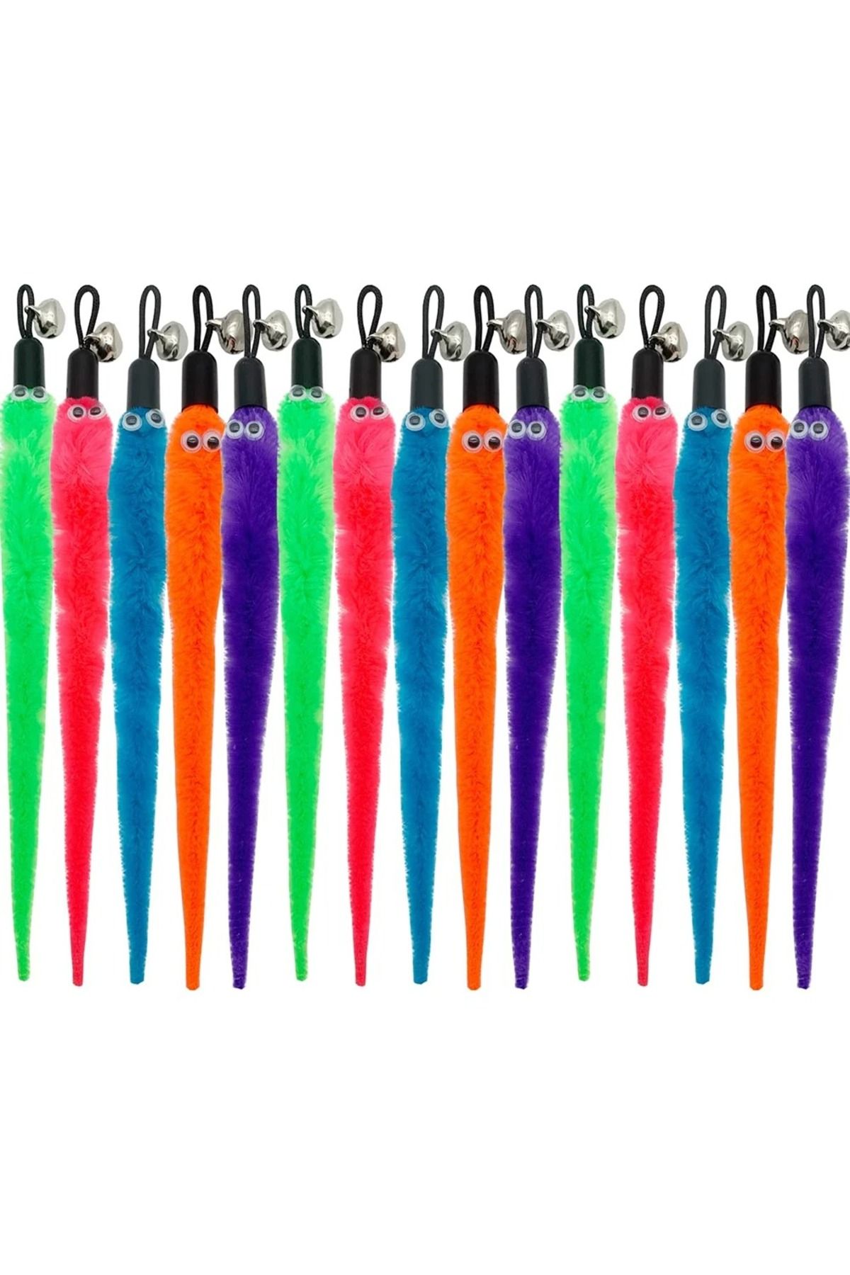Choice-Random Color 10 Pcs Hot Cat Toys Wand Refills Interactive Cat Toy Replacement Worm Cat Worms Refill 1