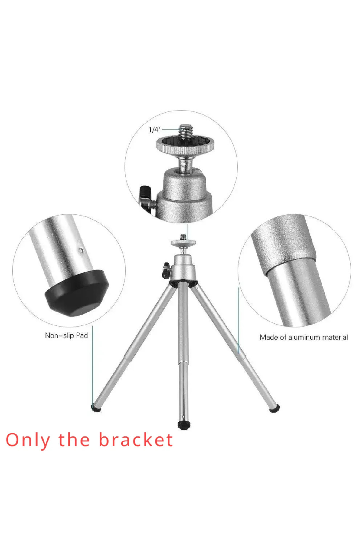Heinast-Only the bracket Mini Flashlight Keychain Light COB Work Light USB Rechargeable Lamp with 90° Foldab 1