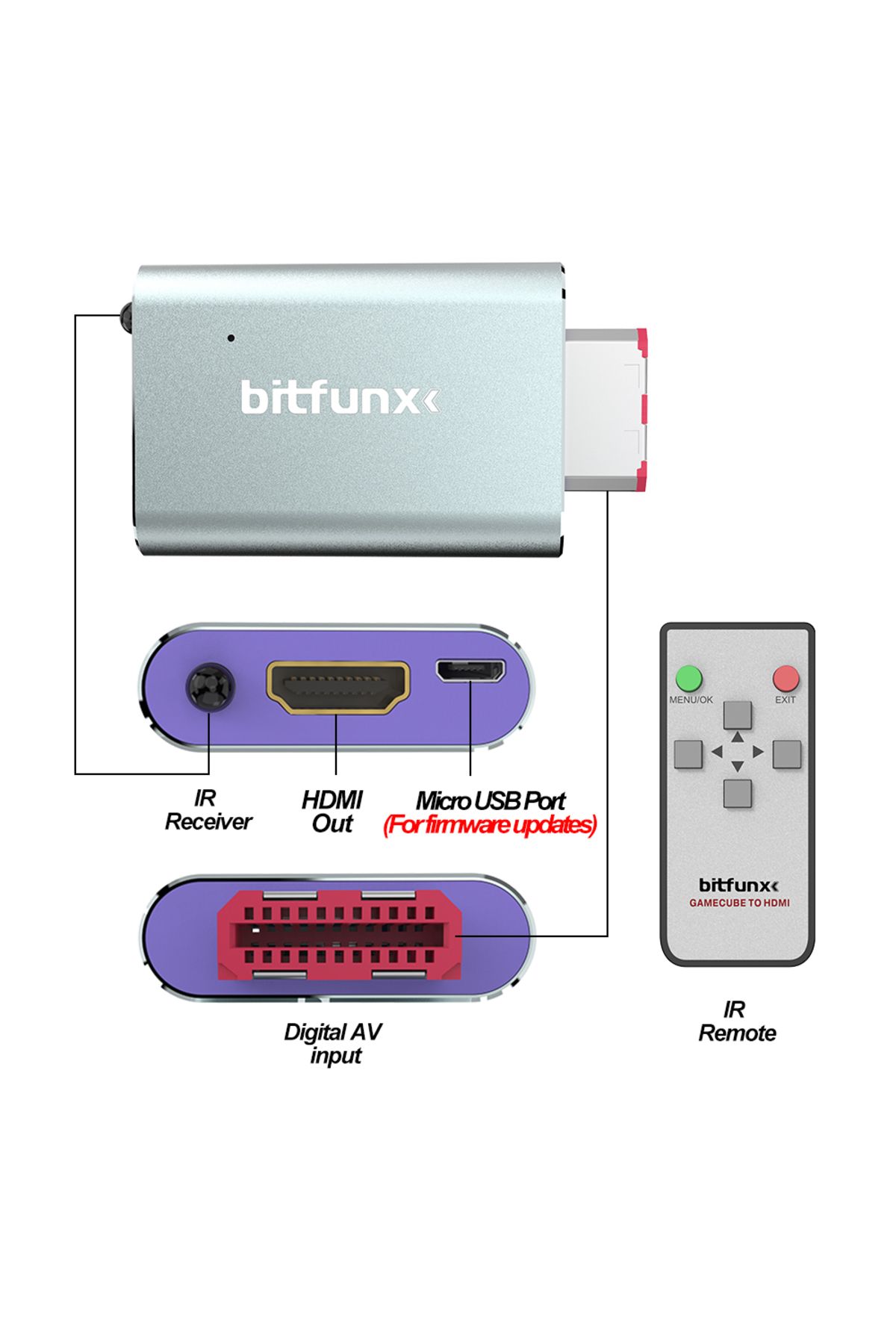 Choice-Bitfunx GC Video HDMI Adapter Digital AV to HDMI GC2HDMI for Nintendo Gamecube NGC DOL-001 Game C... 6