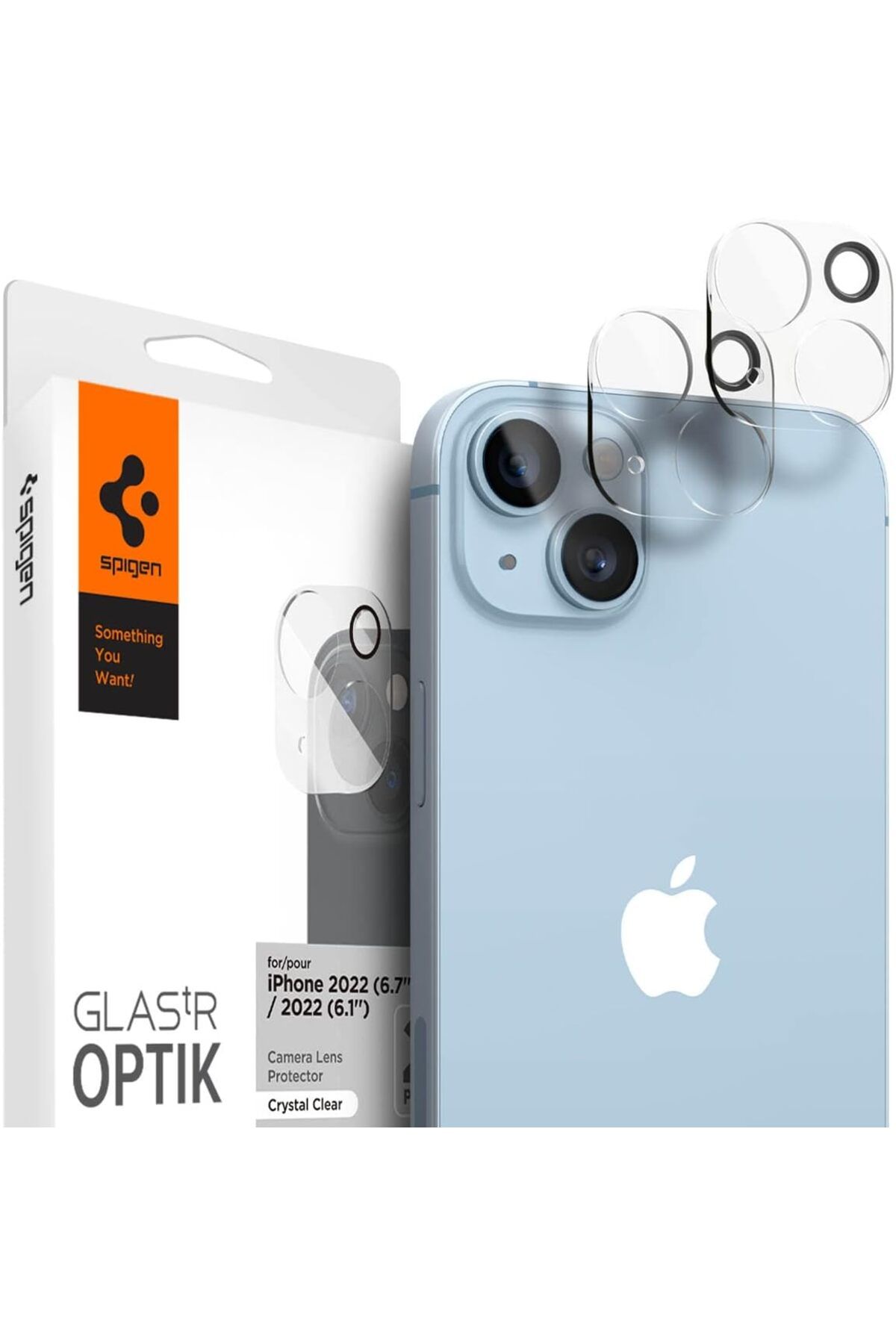 yusuftex srht iPhone 14 / 14 Plus Kamera Lens Camı Koruyucu Glas.tR Optik (2 Adet) Crystal Clear - AGL05229