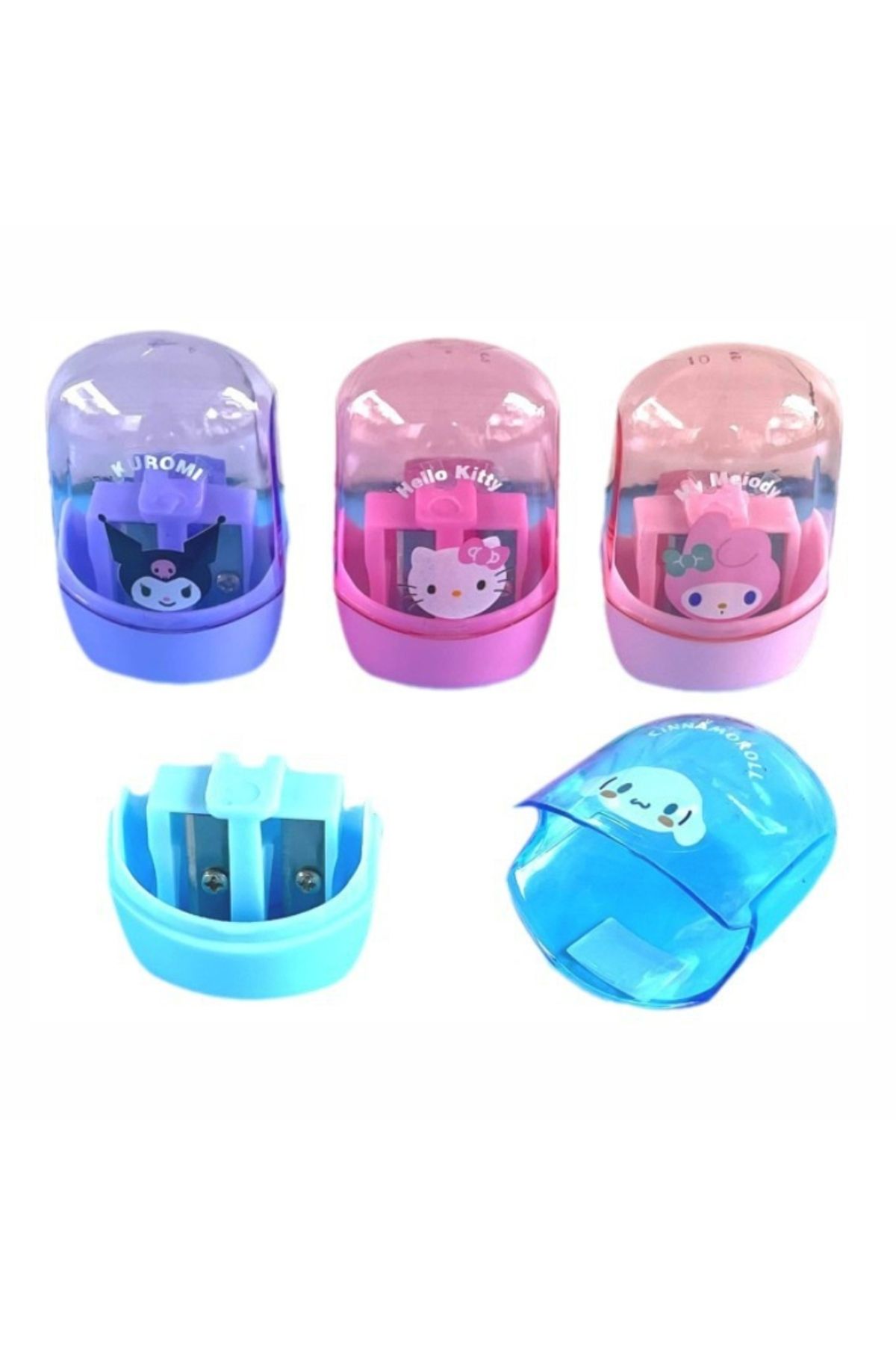 Choice-Anime Hello Kitty Kuromi Melody Double Hole Pencil Sharpener Cute Cartoon Portable Pencil Sharpen... 3