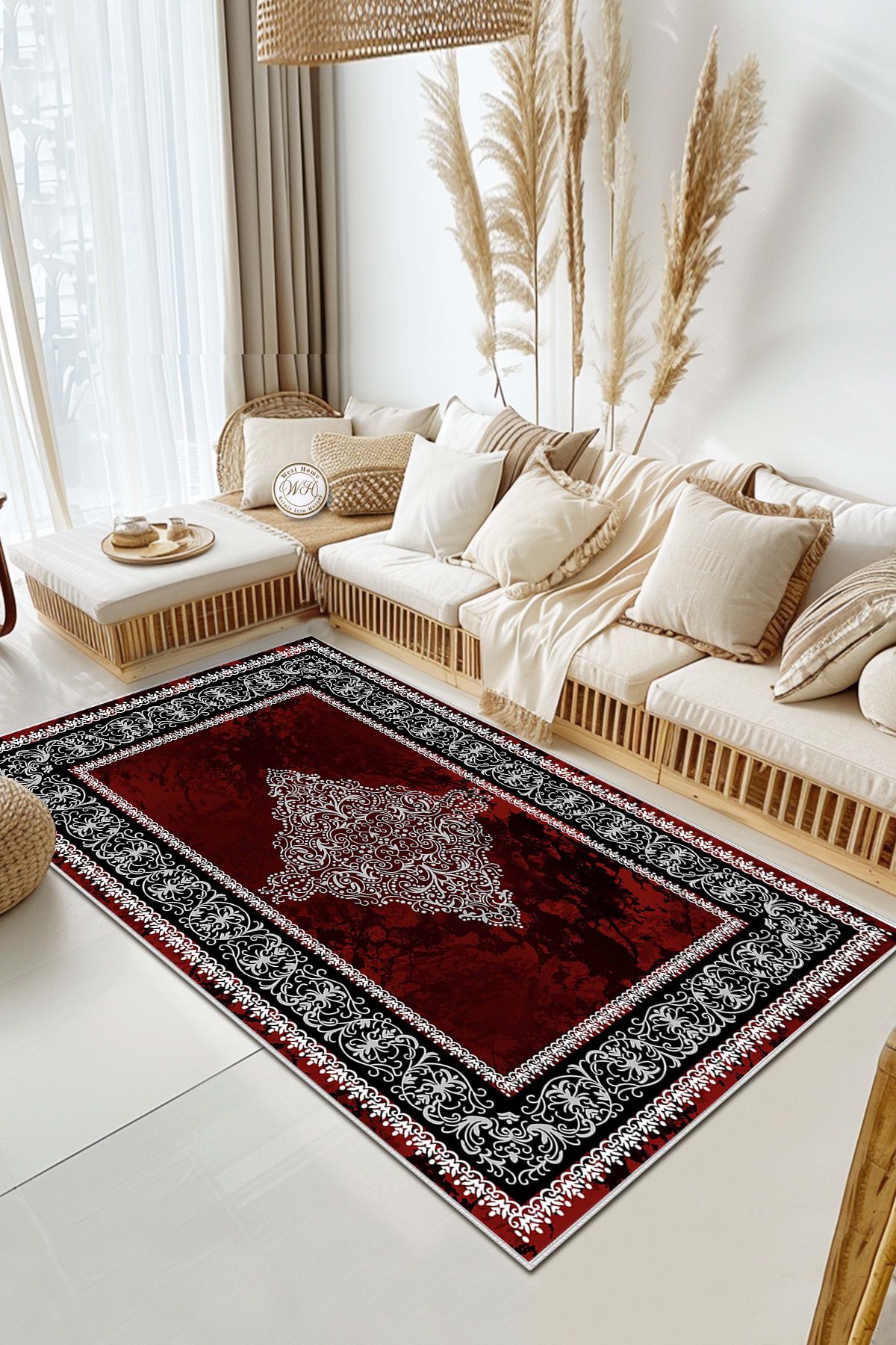 Alina Carpet Eco Touch Süngersiz Konspet Tasarım Dijital Baskılı  Salon Halısı Mutfak Halısı