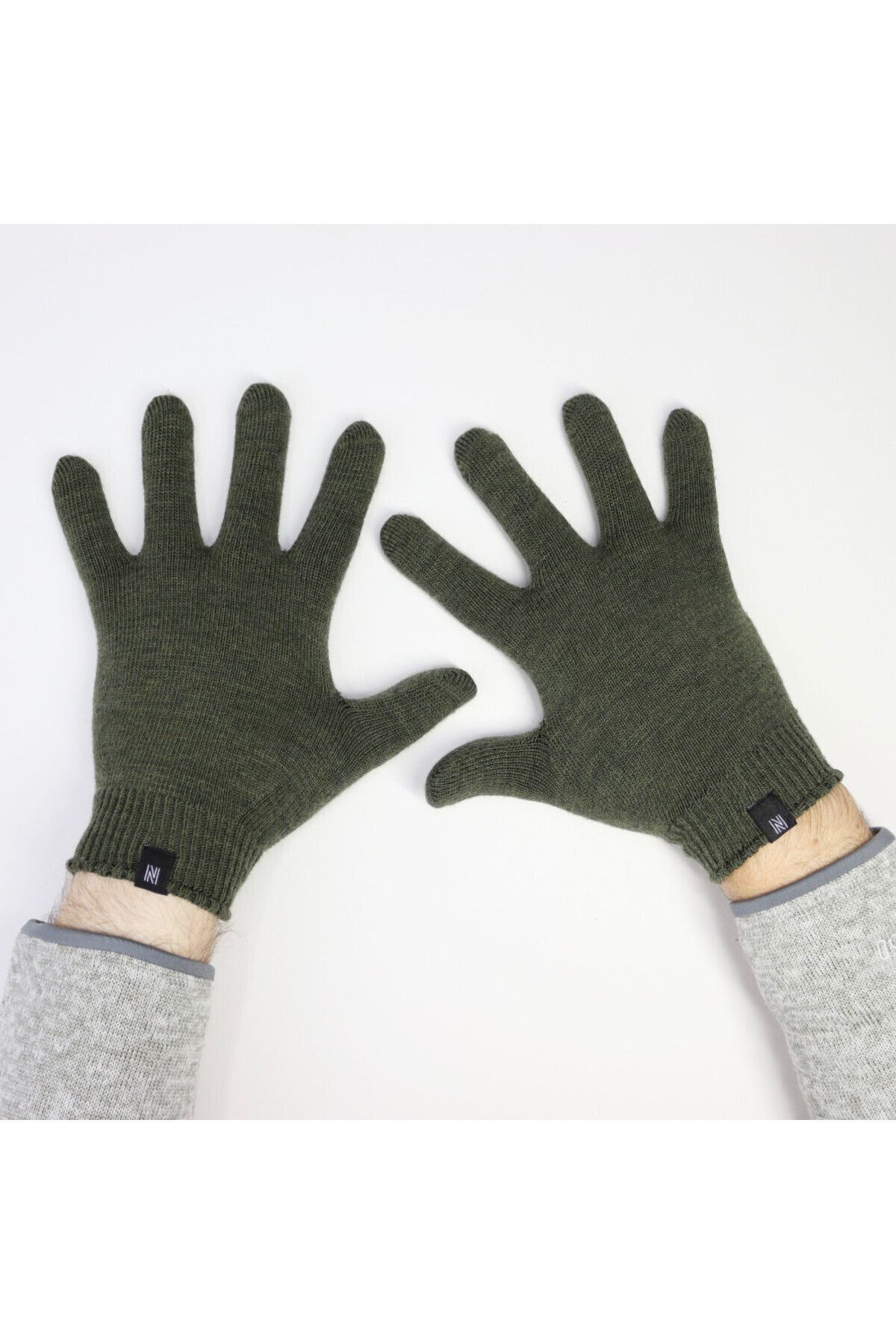 NORFOLK-Bıbury 70% Merino Wool Green Gloves 1 Pair 5