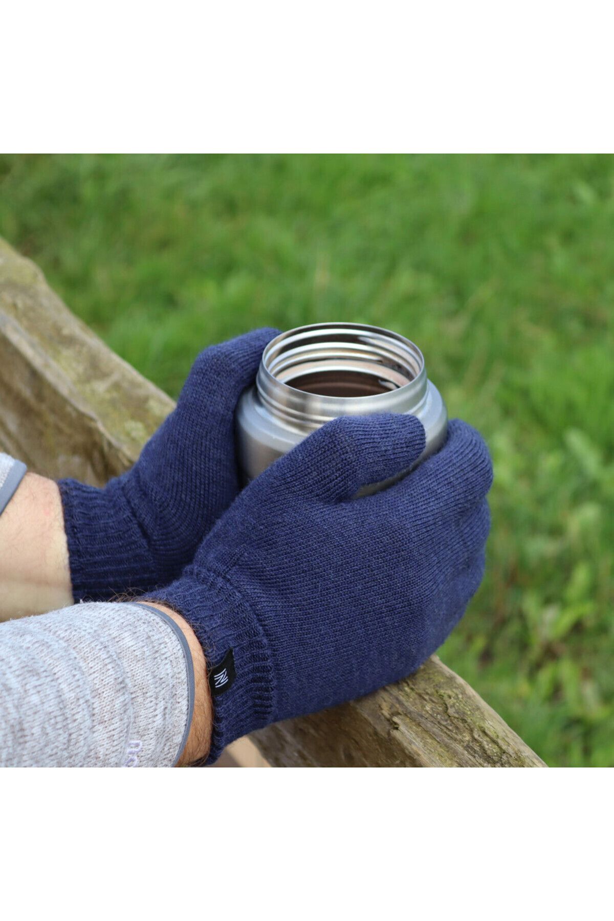 NORFOLK-Bıbury 70% Merino Wool Gray Gloves 1 Pair 8