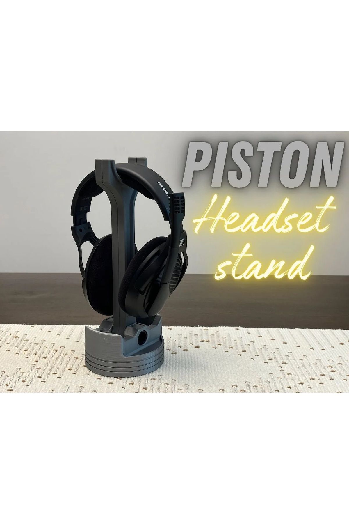 Goplast Premium Özel Tasarım Piston Model Kulaklık Standı, Piston Kulaklık Askısı, Kulaklık Tutucu