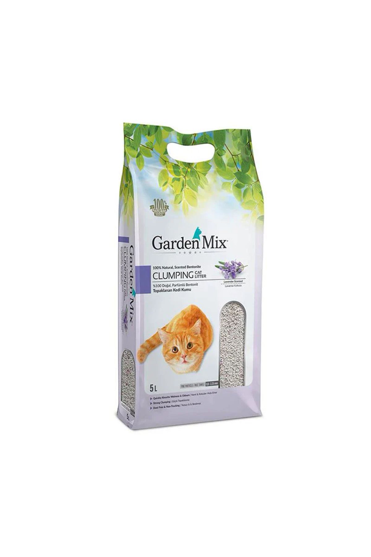 Gardenmix Bentonit Lavanta İnce Taneli Kedi Kumu 5 Lt