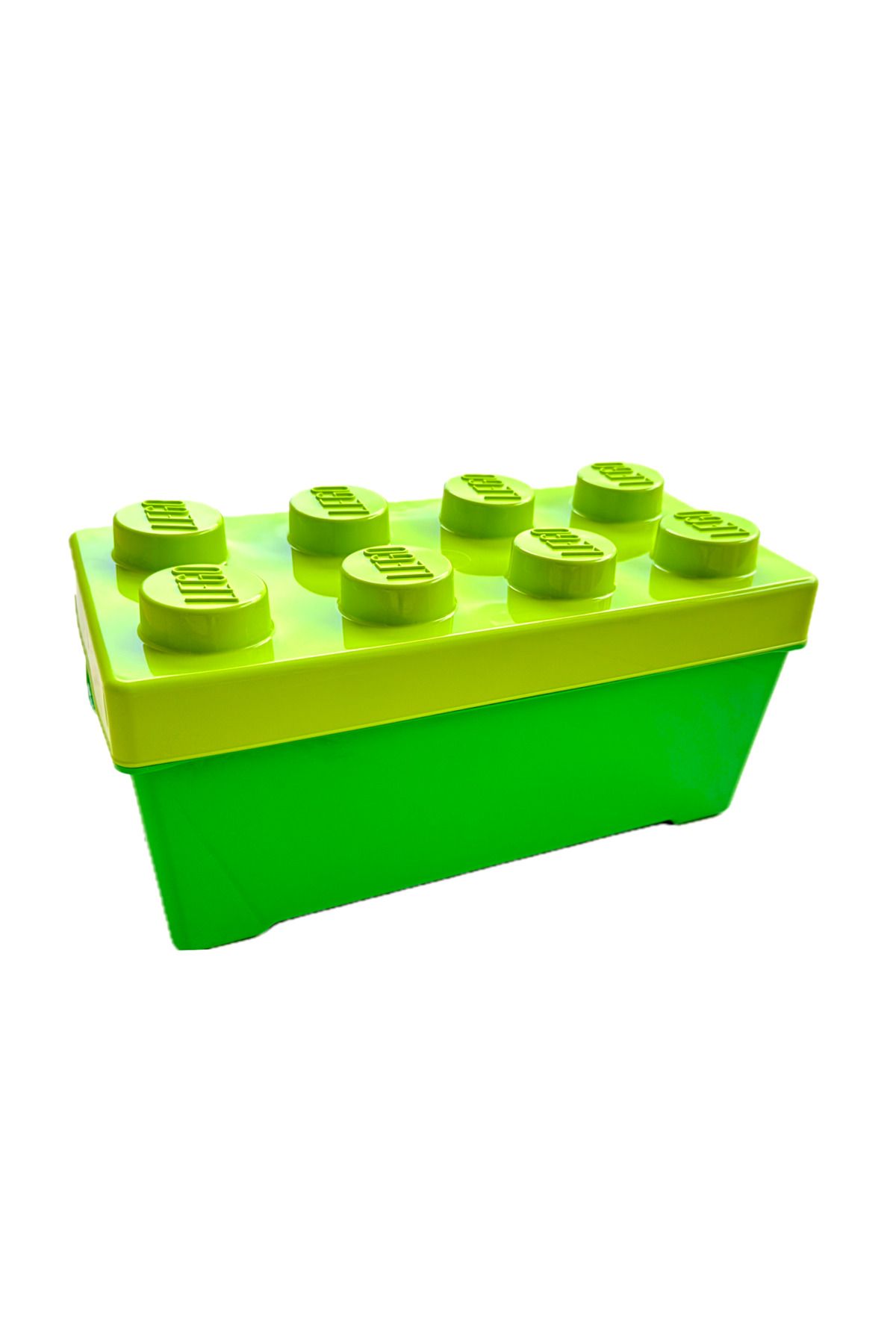 brickland LEGO Iconic Orijinal Plastik Yeşil Kapaklı Saklama Kutusu (35,5 x 17,5 x 18,5 cm)