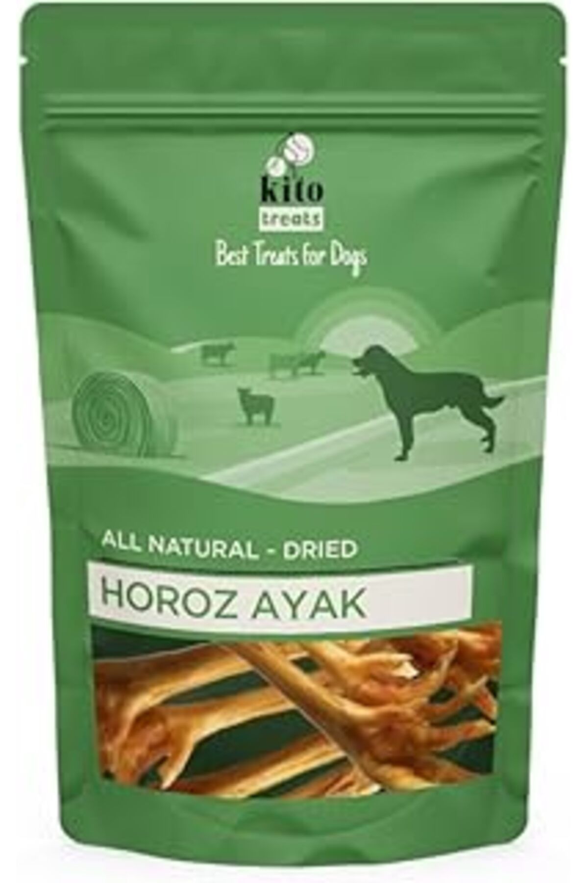 ZUHUDİ Kito Horoz Ayak Çiğnemelik Köpek Ödül Sı%100 Doğal, Glutensiz, Organik 100 Gr (Dog Treat)