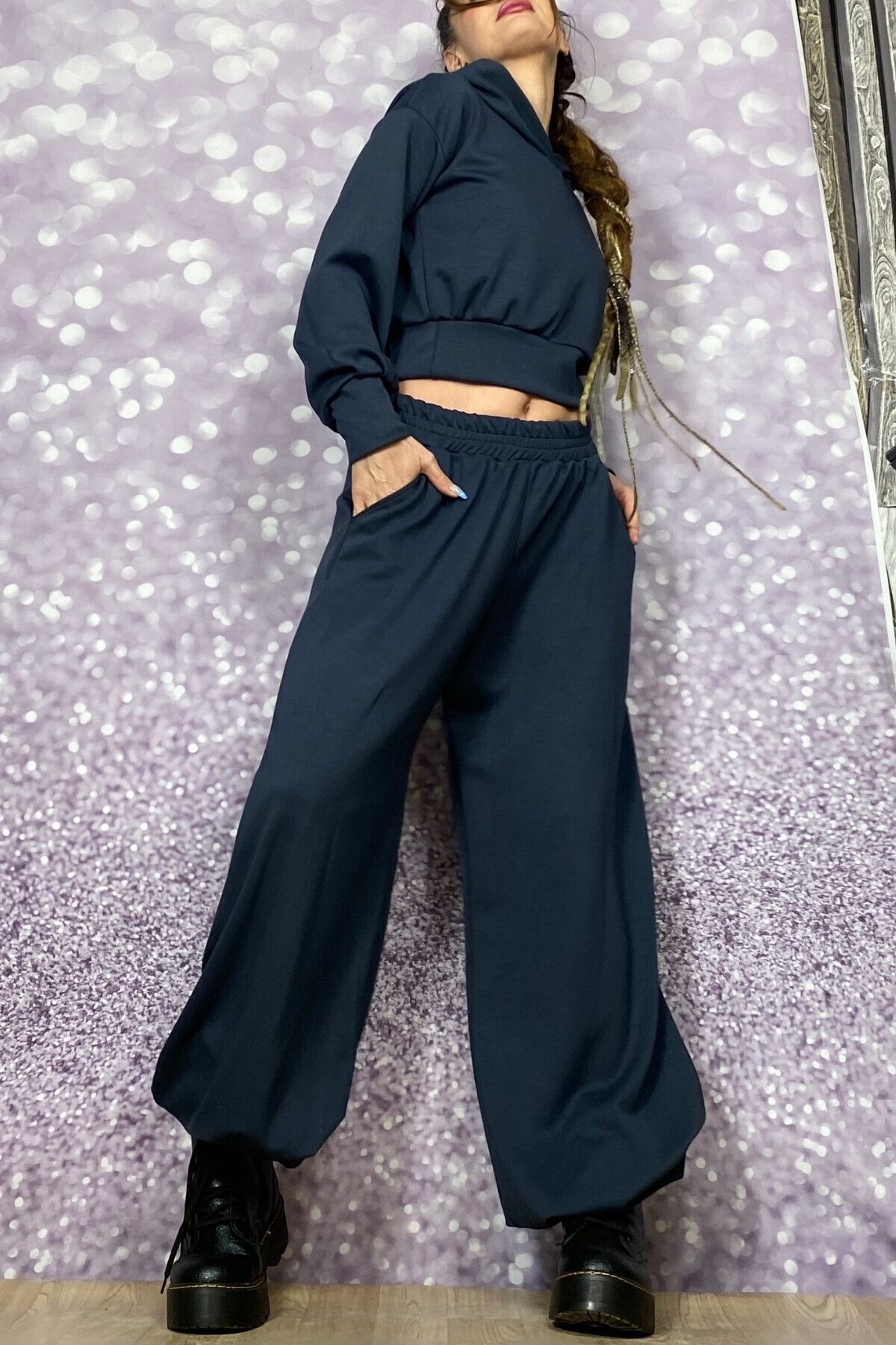 Quincey-Modal Fabric Pant with Smoked Elastic Trousers with Pocket 4
