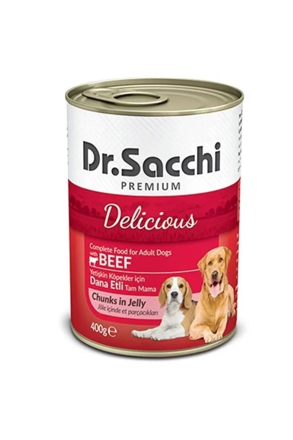 GLIMMERY Dr.Sacchi Sığır Etli Yetişkin Konserve Köpek Maması 400 Gr