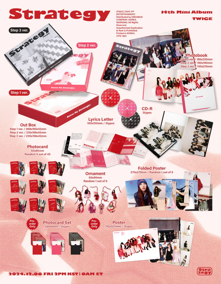 Kpop Icon Twice- 14th Mini Album -STRATEGY - Step 1 Versiyon Fiyatı