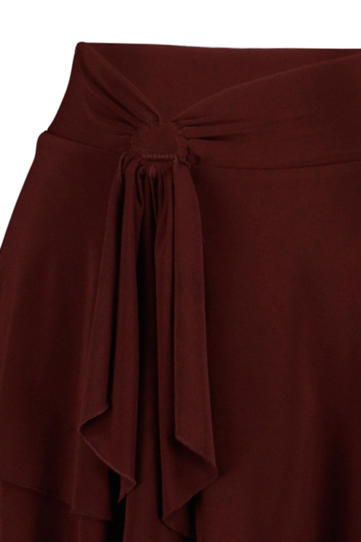Trendyol Collection-Burgunderroter Mini-Strickrock mit Rüschendetails und Volants TWOAW24ET00214 9