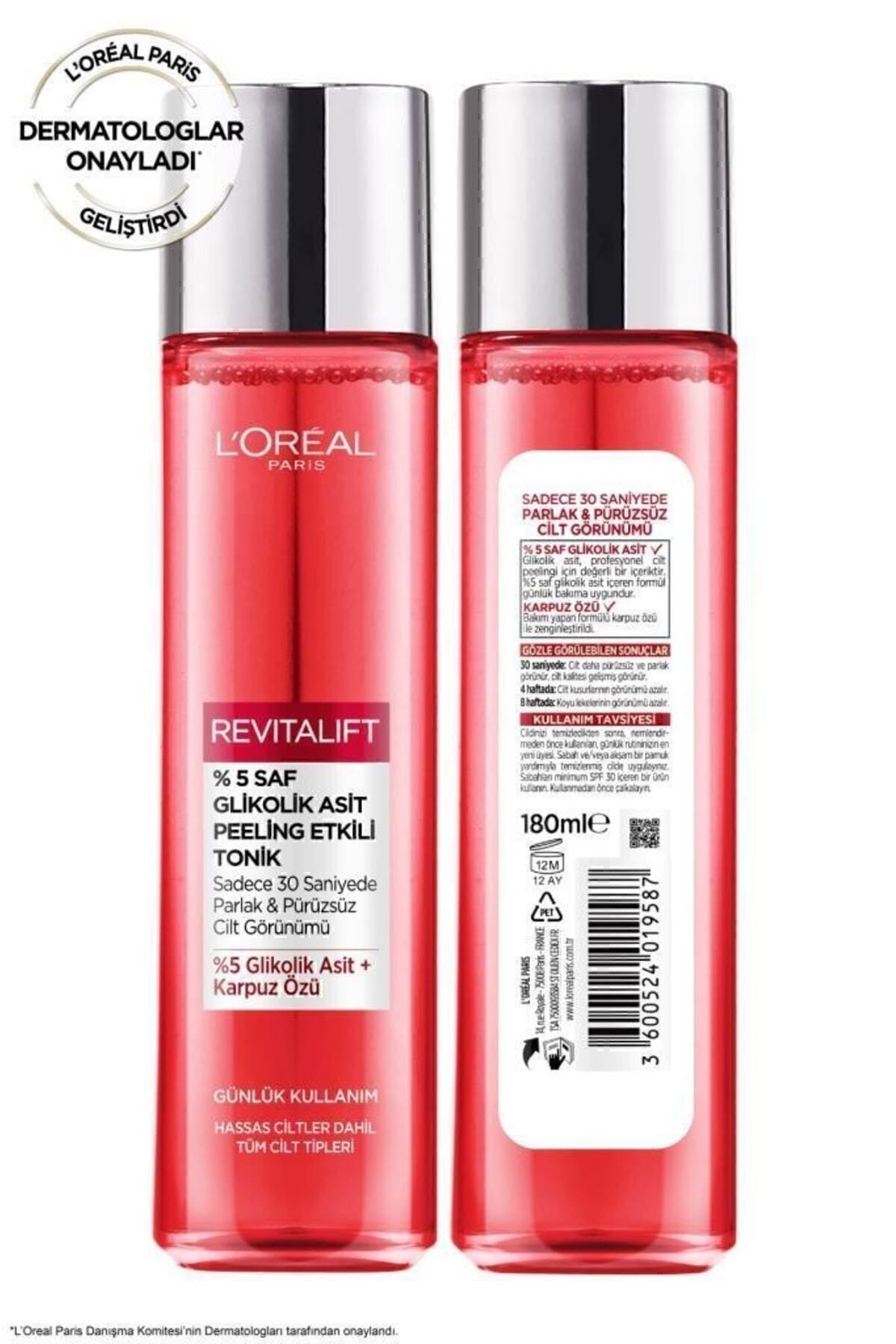 Revitalift روشن و صاف، تونیک لایه بردار لکه های تیره، 5% گلیکولیک خالص خالص L'Oreal Paris
