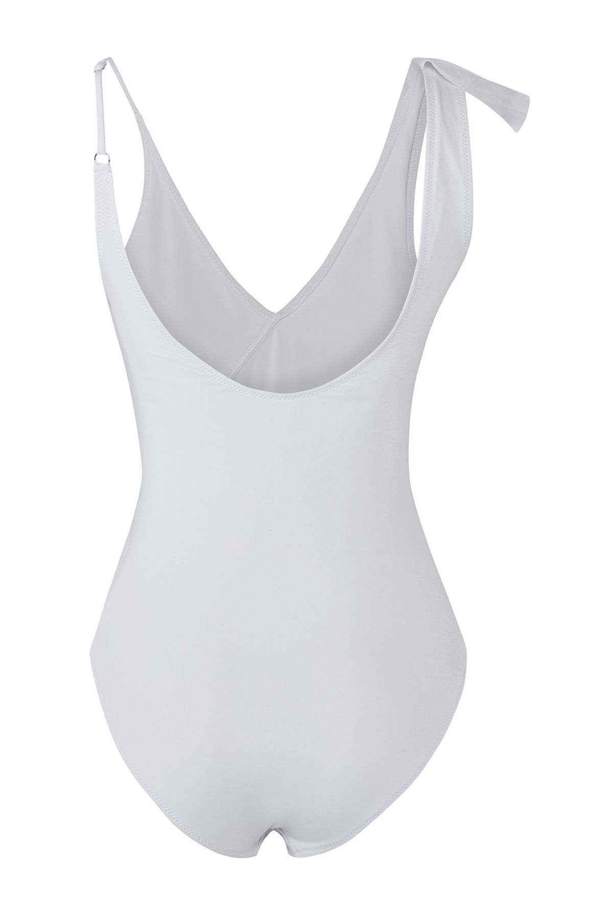 Trendyol Collection-Λευκό κανονικό μαγιό με έναν ώμο TBESS25MA00029 8