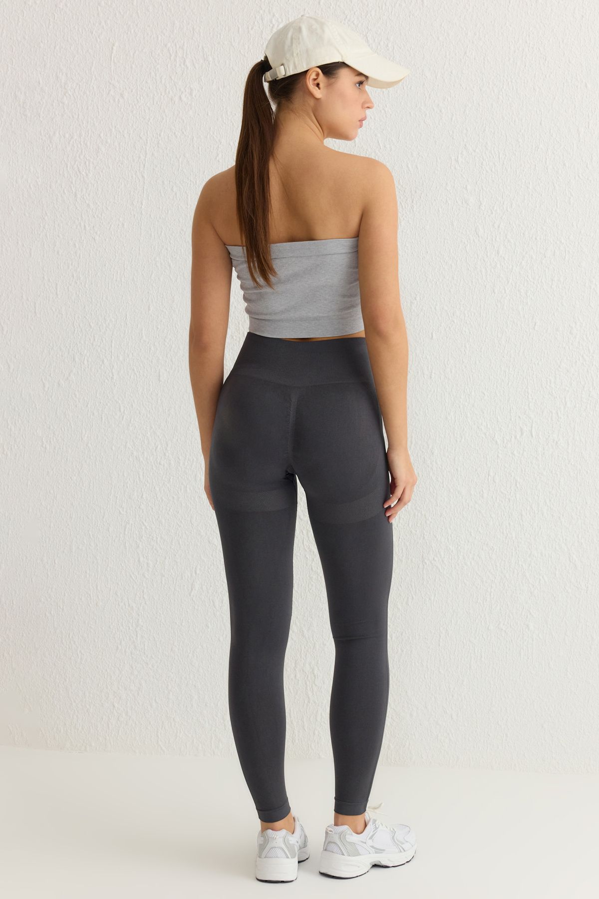 Trendyol Collection-Anthracite Seamless Full Length Sports Leggings Thmaw25Ty00003 5