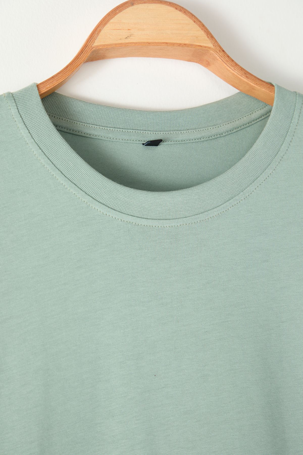 Trendyol Collection-Dark Mint Color - Wide Cut Tmnss22Ts0318 8