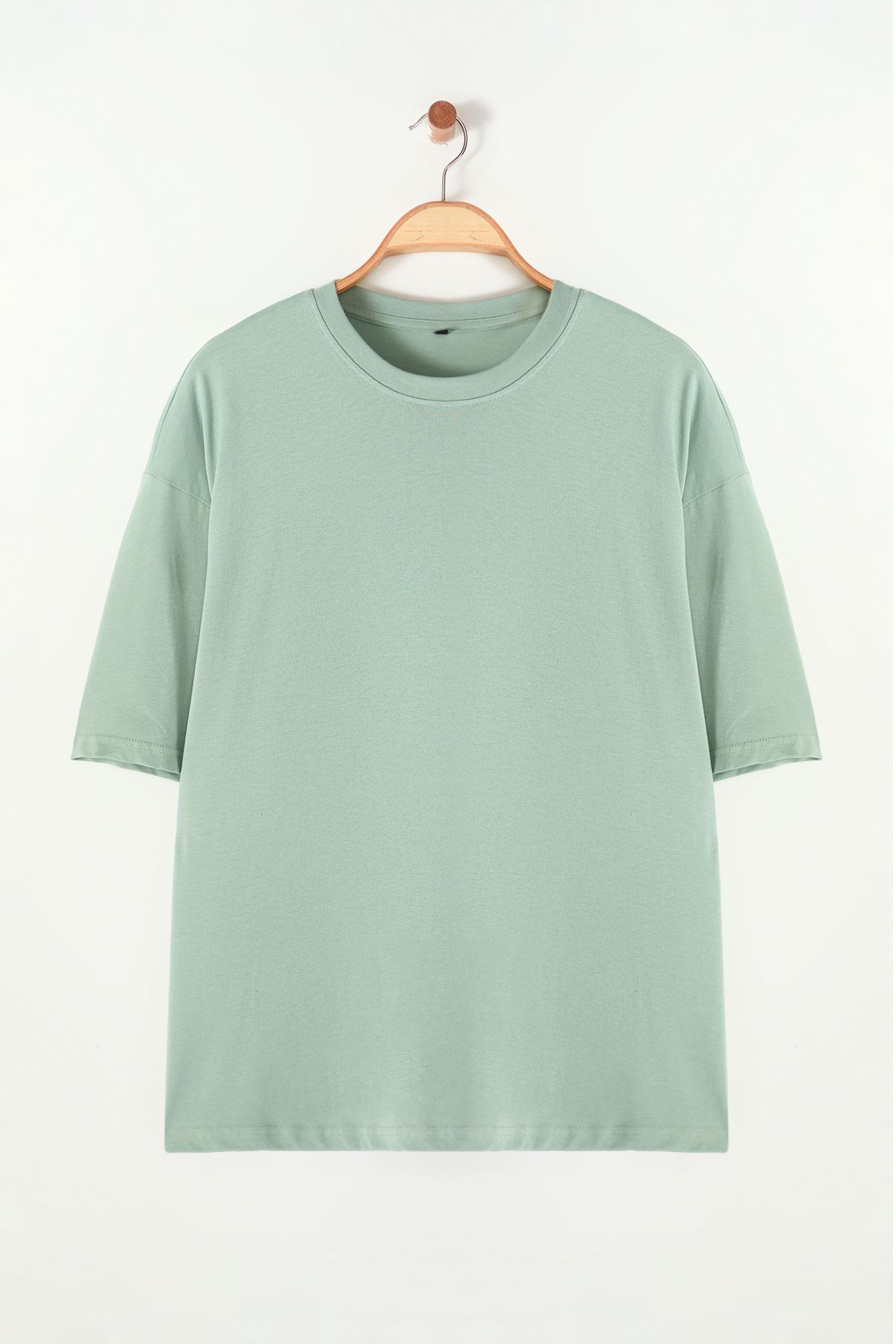 Trendyol Collection-Dark Mint Color - Wide Cut Tmnss22Ts0318 7