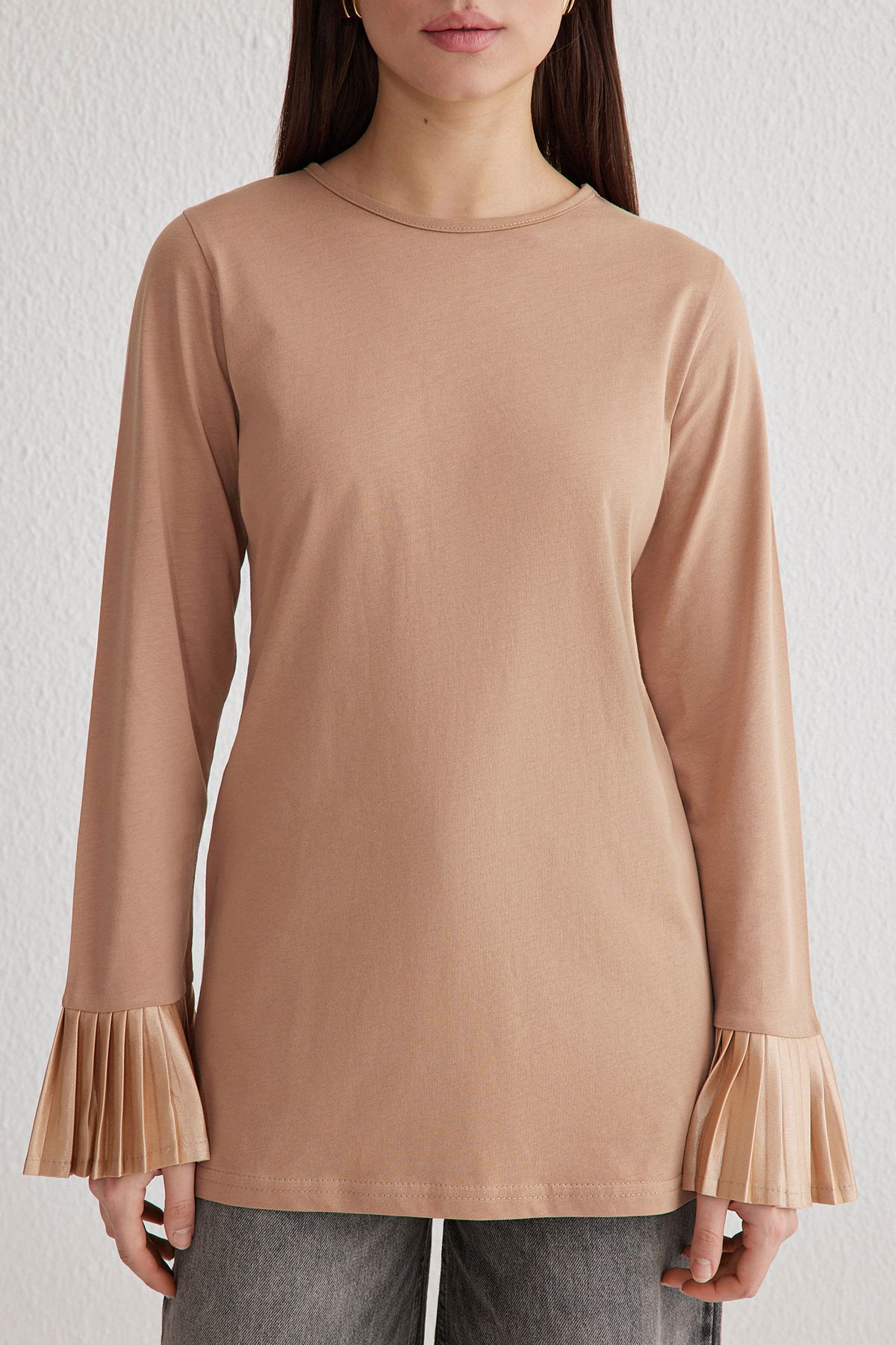 Trendyol Modest-Десять звичайних однотонних трикотажних тунік з джерсі TCTSS25UK00000 4