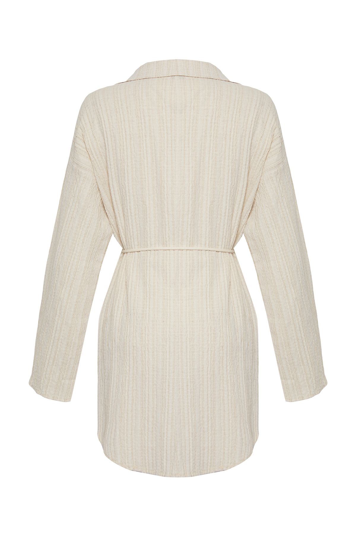 Kolekcia Trendyol-Šaty Ecru*St Plain Regular Mini 50 % bavlna, 50 % polyester 7