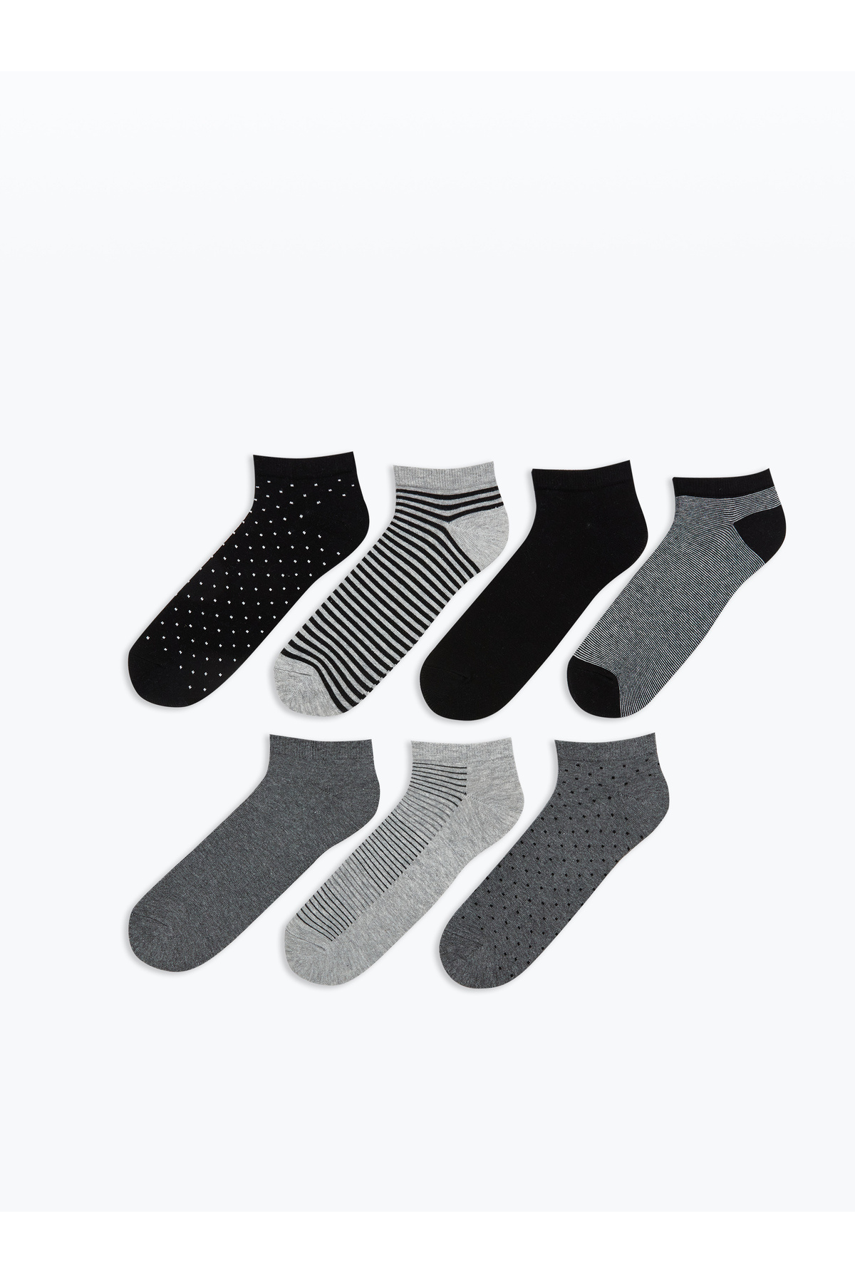LC Waikiki-Set of 7 Patterned Men's Booties Socks 1