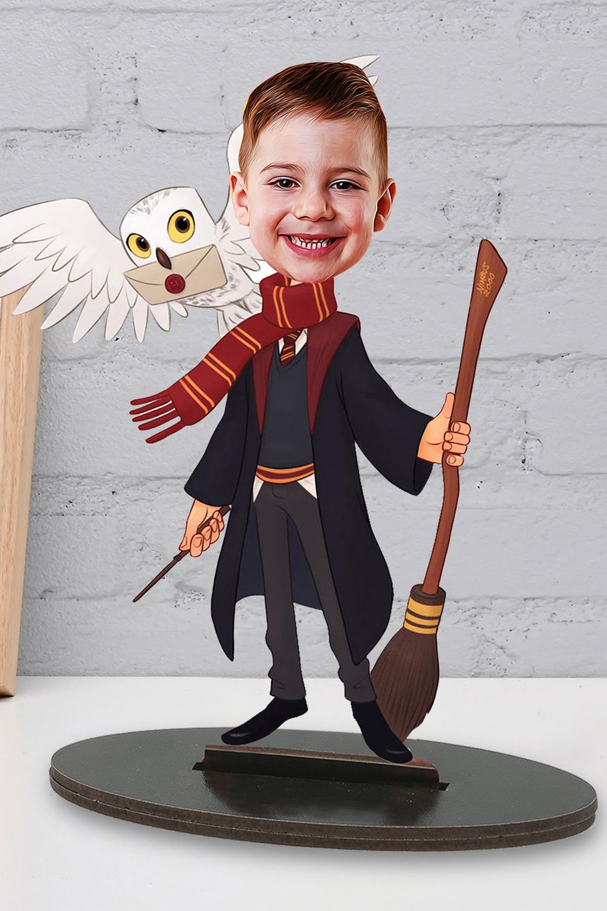 Kişiye Özel Fotoğraflı Harry Potter Tasarımlı Karikatür Biblo