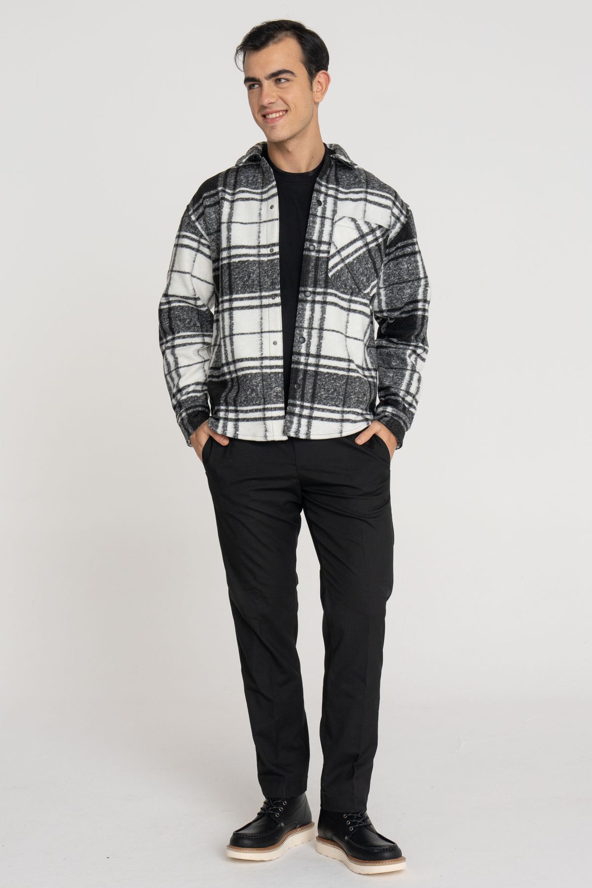 Jcocollective Zac Brush Overshirt پیراهن مردانه چوب بری 12263249 Jack & Jones