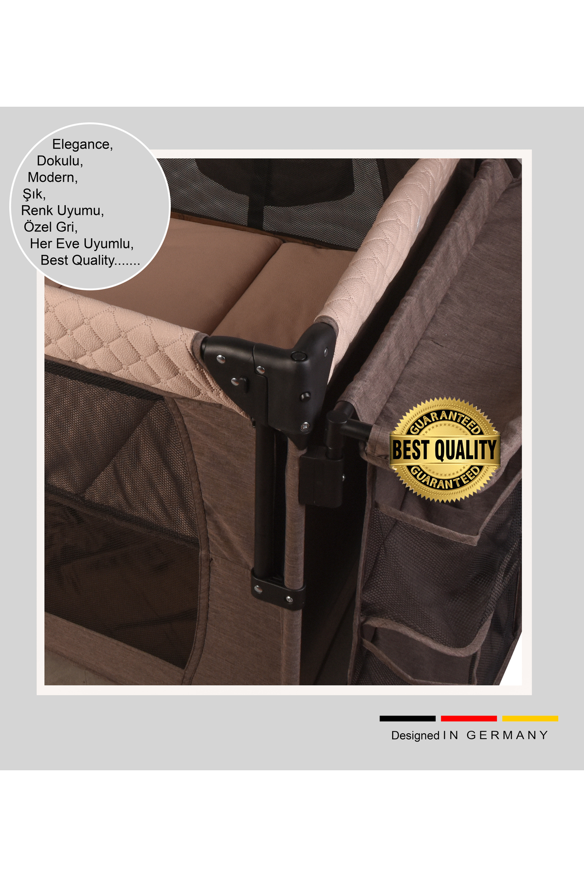 Holmer Coolstyle (anne Yanı/park Yatak) Multi Pro Oyun Parkı/anne Yanı/beşik Bej fotoğrafı 7 (önizleme)