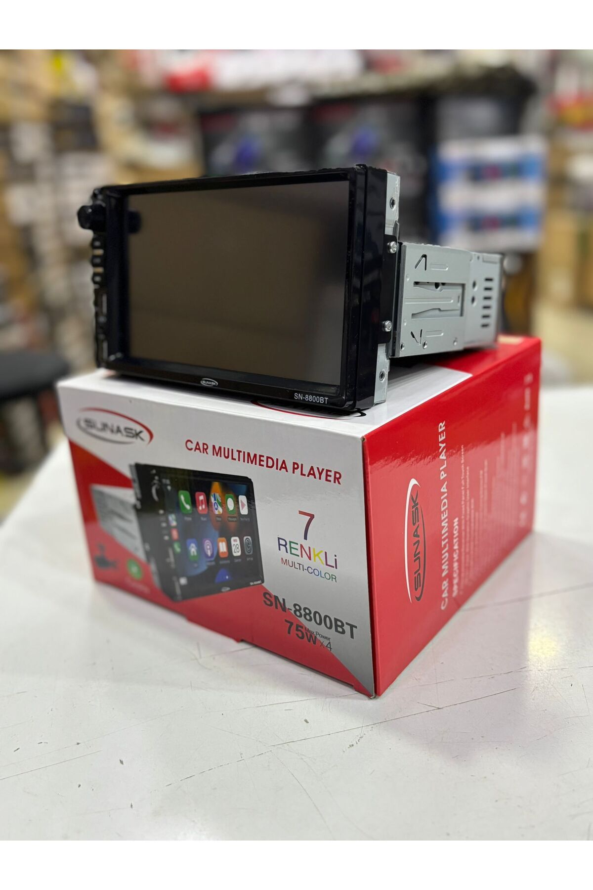 SUNASK-Sn-8800 7inc Carplay - حافظة رفيعة قابلة للتعديل، شاشة مزدوجة Tofaş Şahin Doğan متوافقة مع الكاميرا 4x55 3