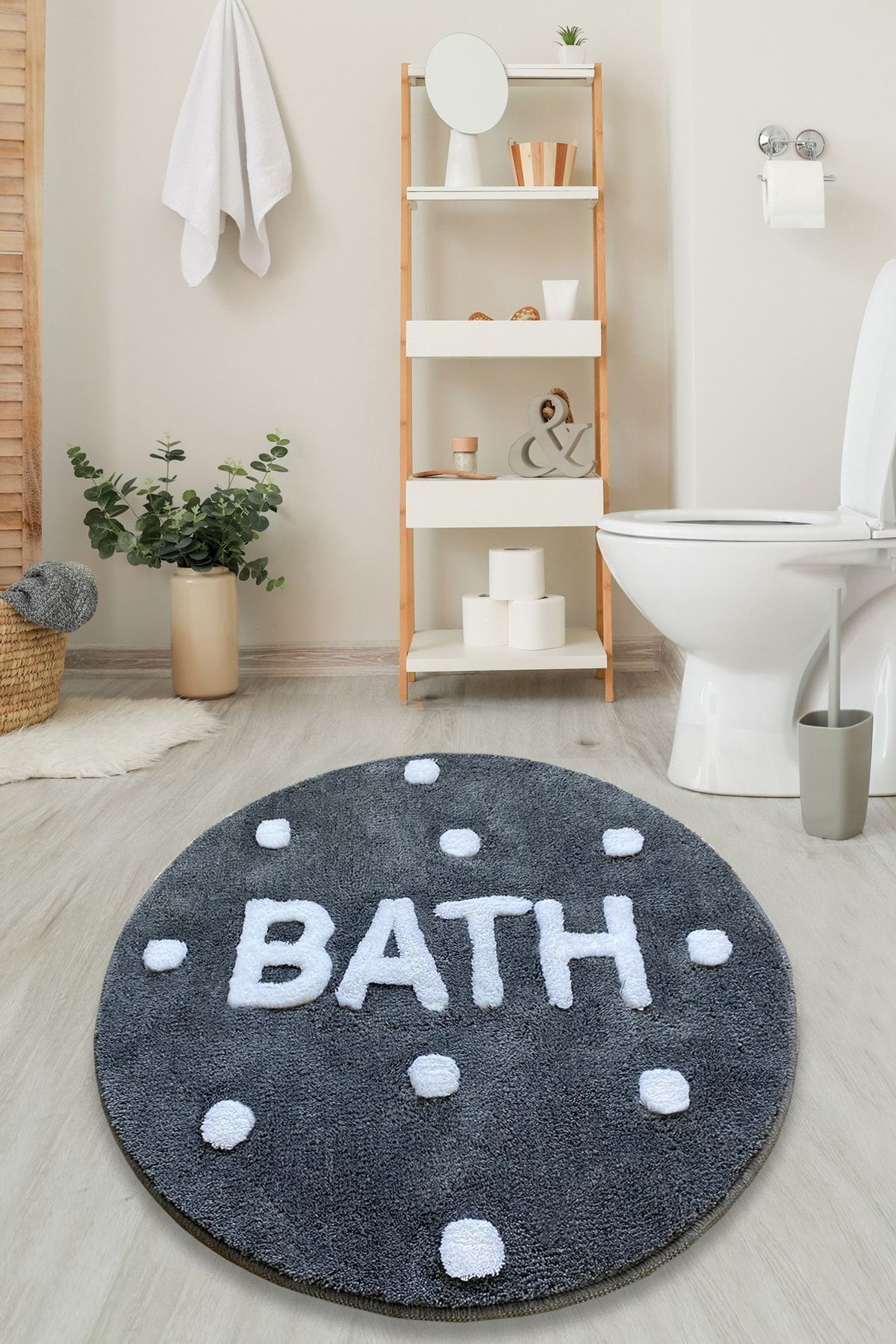 Iromica Home Occhio 2'li Set Banyo Halısı Djt Yıkanabilir Kaymaz Taban Paspas Klozet Takımı