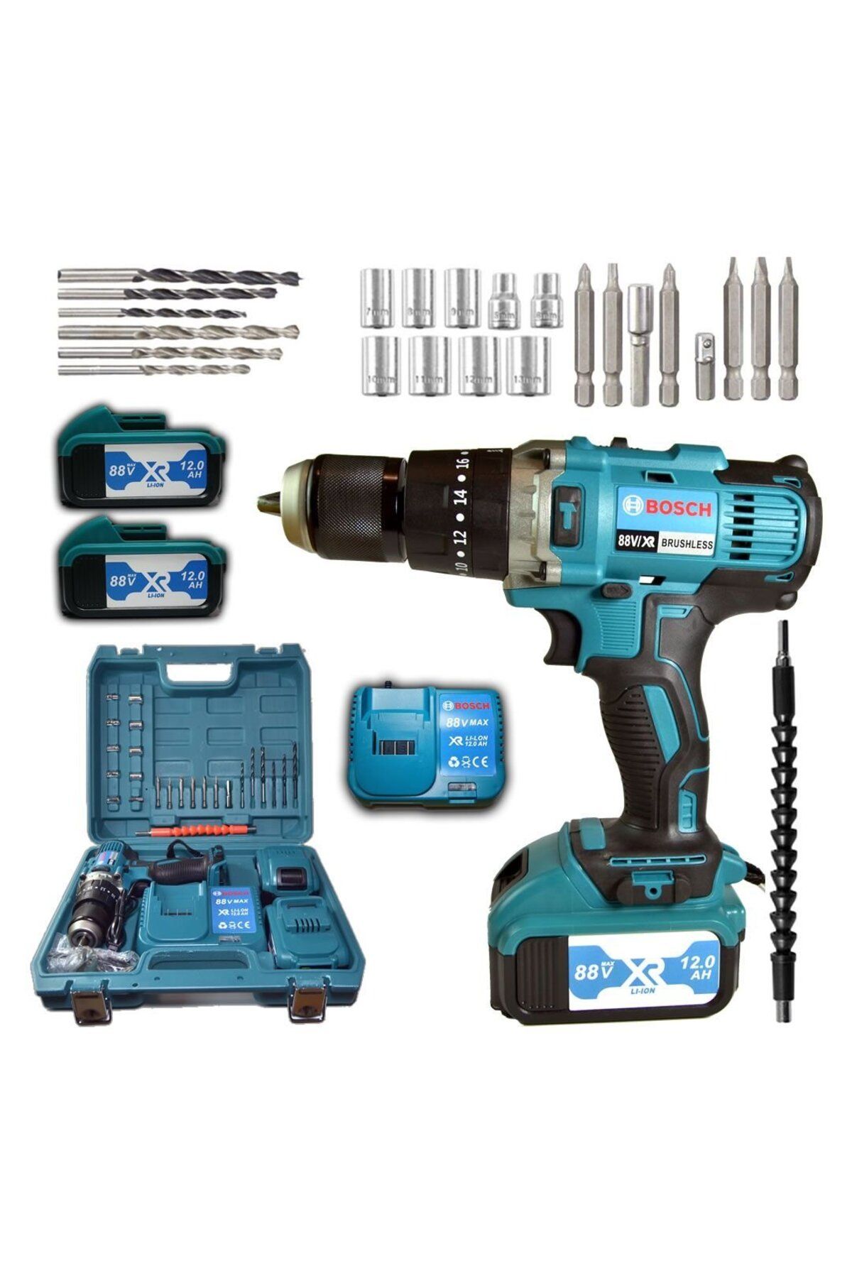 Bosch Plus ELS206 Professional Şarjlı Matkap 5 pilli 88v 12ah