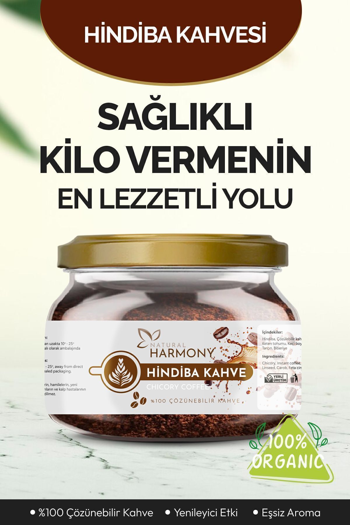 Natural Harmony Karahindiba Detox Kahve Zayıflama Ve Kilo Vermeye Yardımcı Içimi Kolay Diyet Hindiba Kahve 150 gram