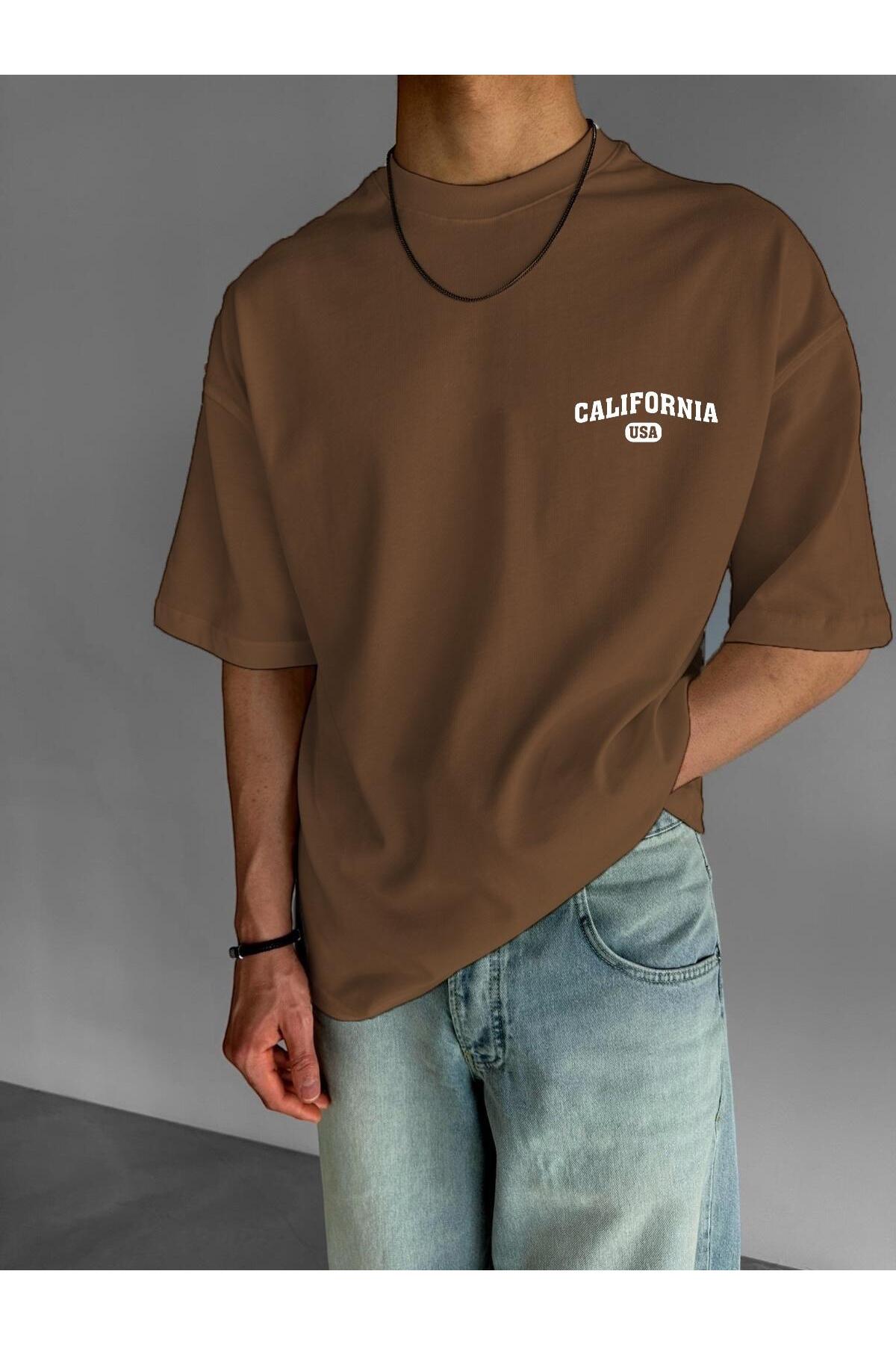 Calıfornıa Usa Printed Oversize T-Shirt