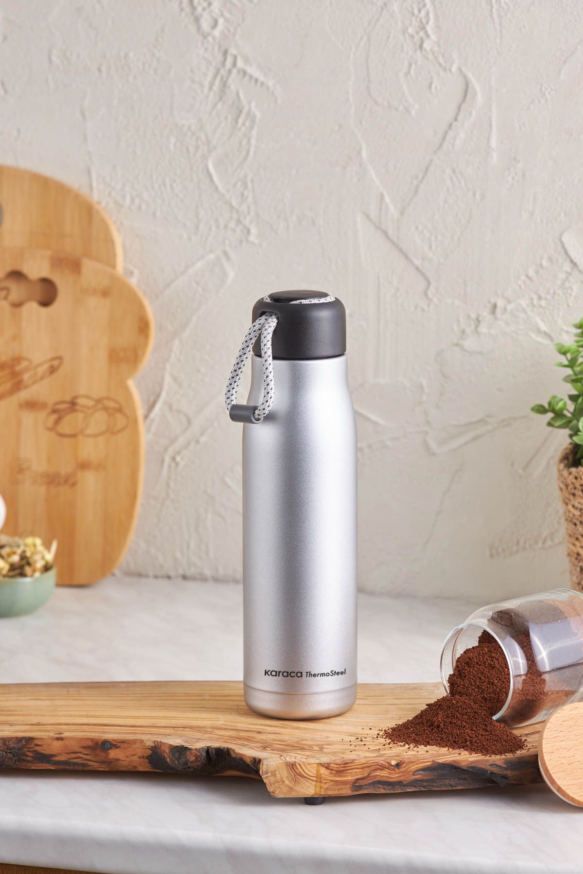 Karaca-500 ml Fashion Sport Steel Leak Proof Thermos - Silver 1