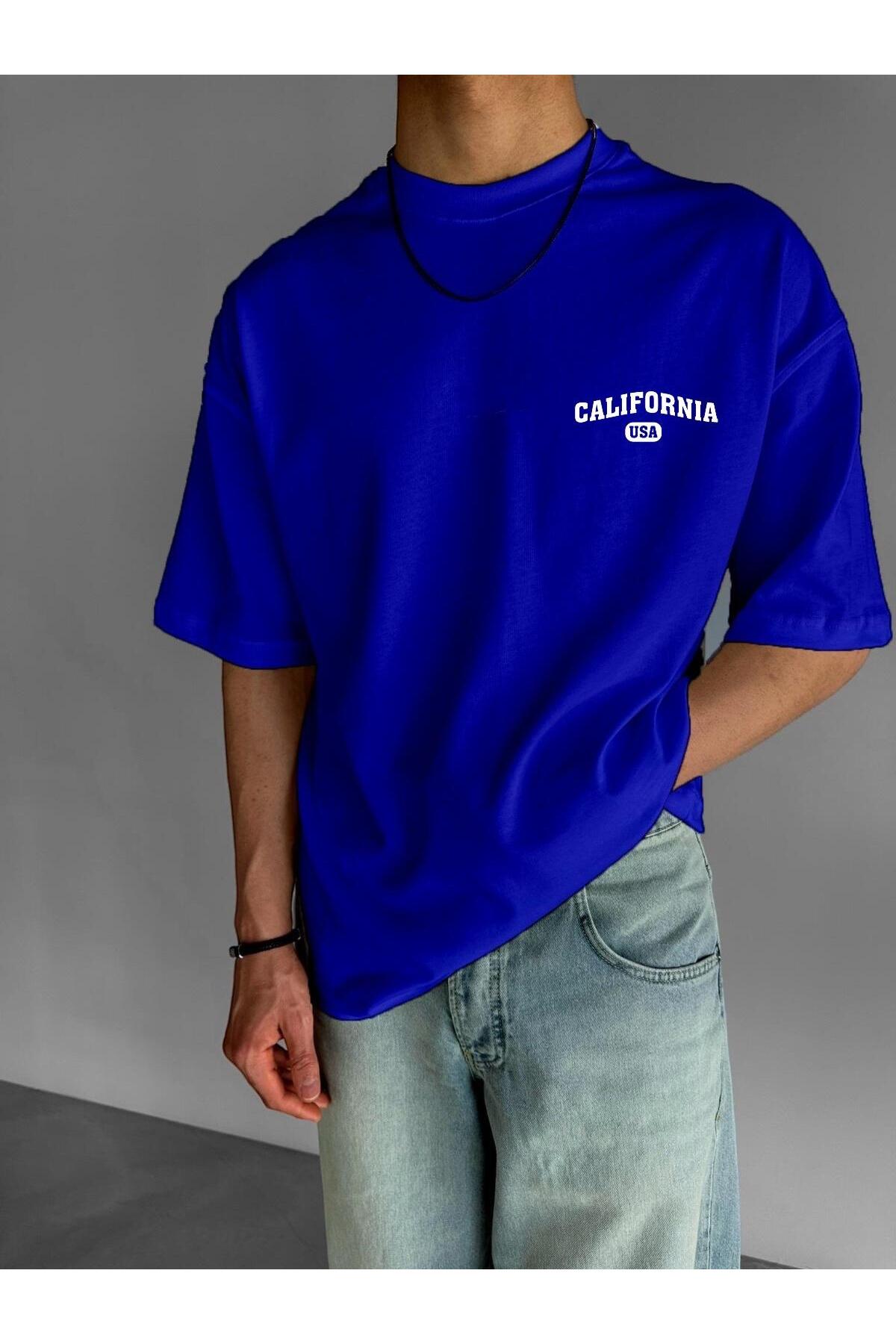 Calıfornıa Usa Printed Oversize T-Shirt