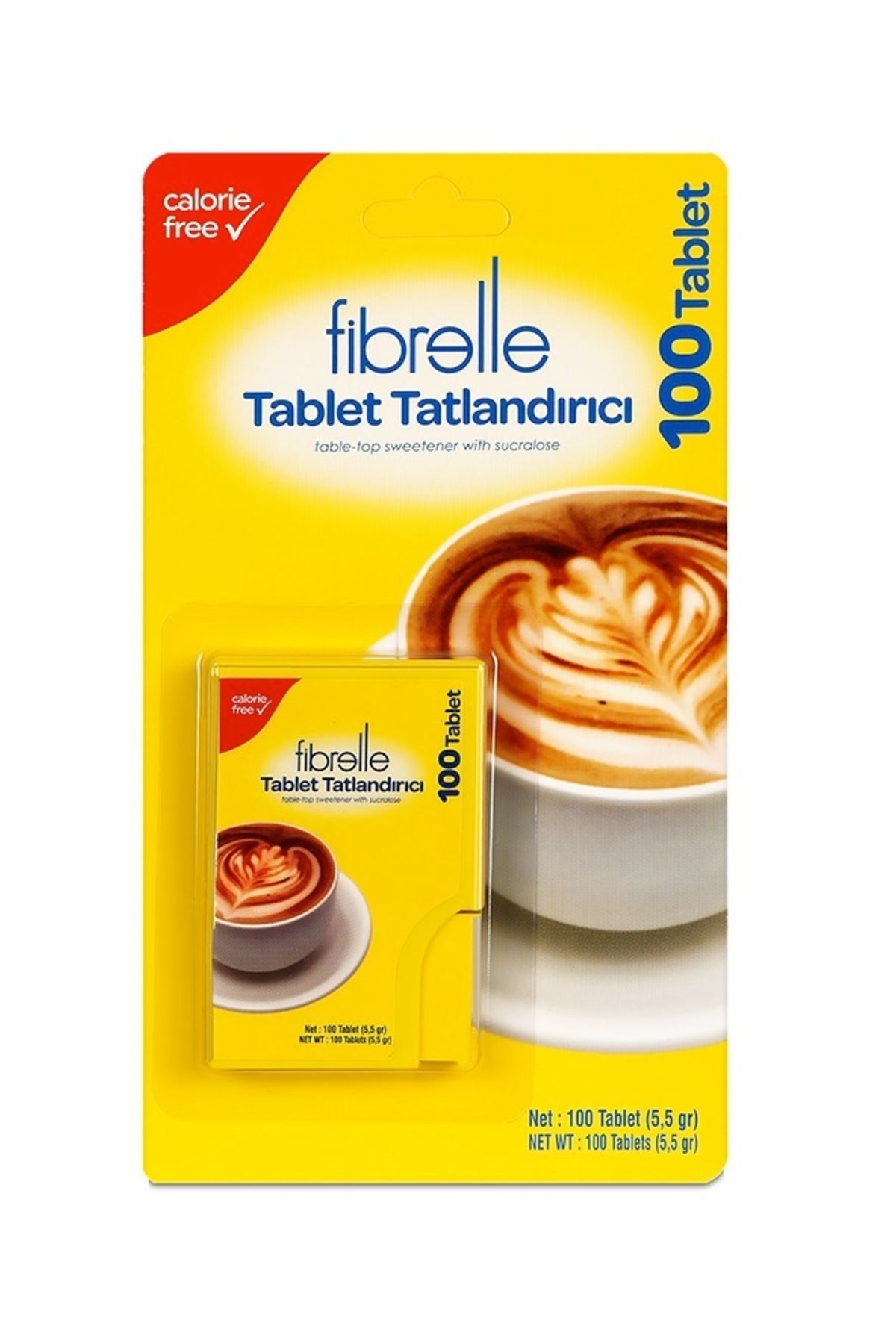 Fibrelle Tablet Tatlandırıcı 100'lük Cep ( Sukraloz ) Sucralose