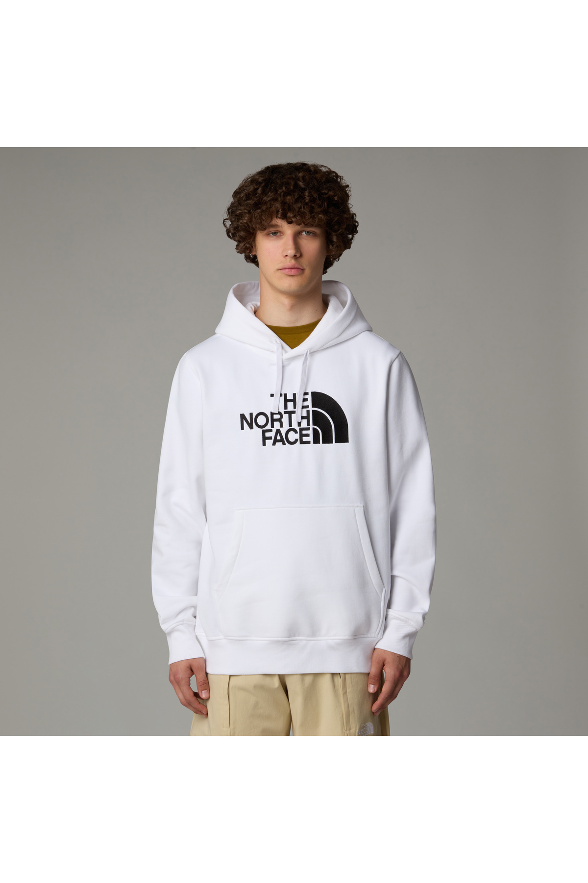 نورث فیس سویشرت مردانه سفید-مشکی هودی M Drew Peak Pullover Hoodie Nf0a89emla91