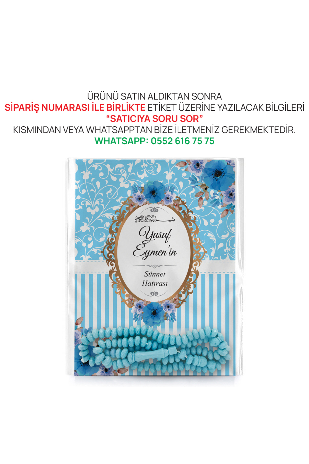 Merve Yayınları Erkek Bebek Kuranı Için 10Adet Mavi Çiçek Motifli Hediyelik Tesbihli Yasin Cüzü Kitabı Mevlit Paketi fotoğrafı 2 (önizleme)