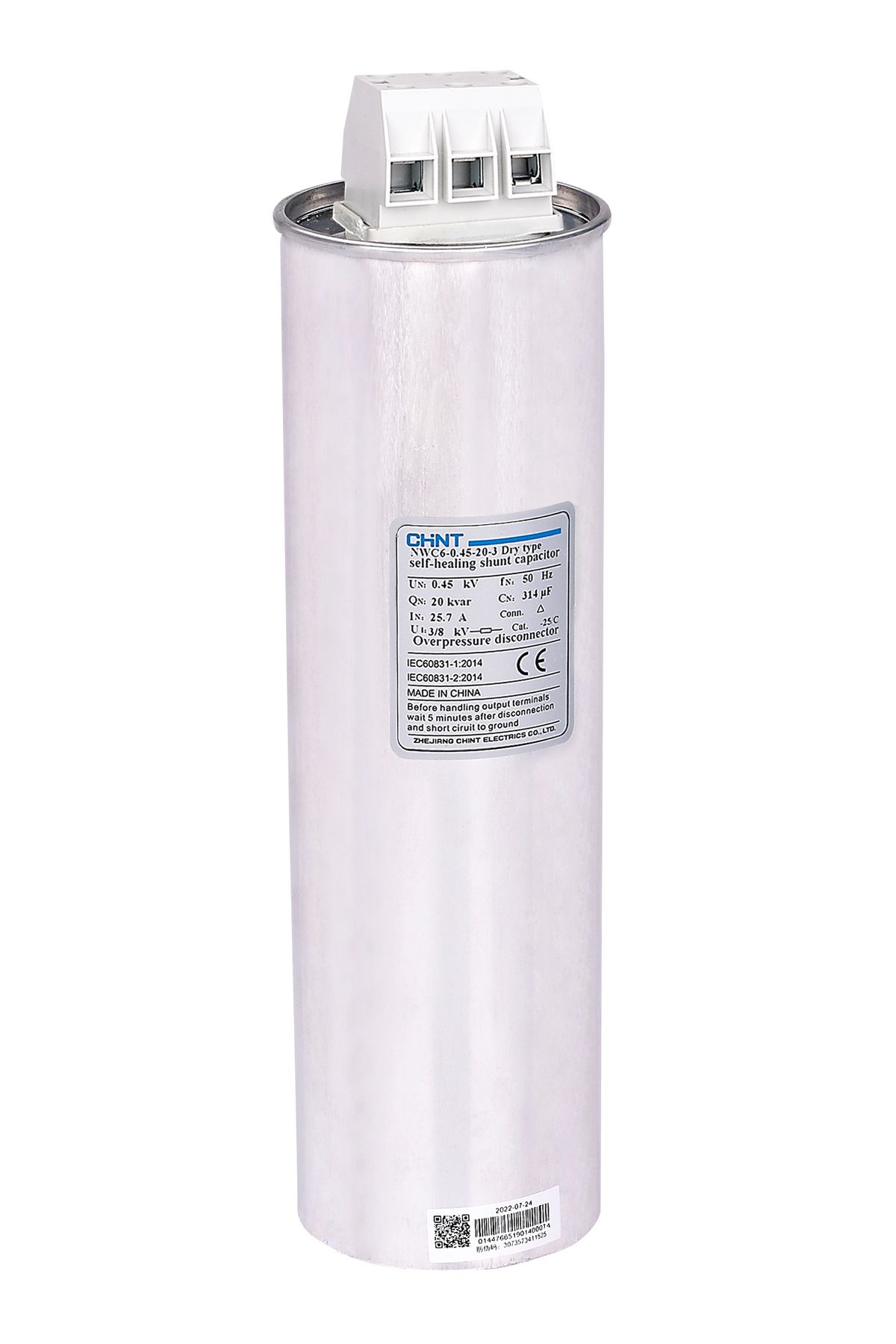 chint-Nwc6 Series 400V 25 Kvar 3 Pole Ag Dry Type Capacitor 799030 1