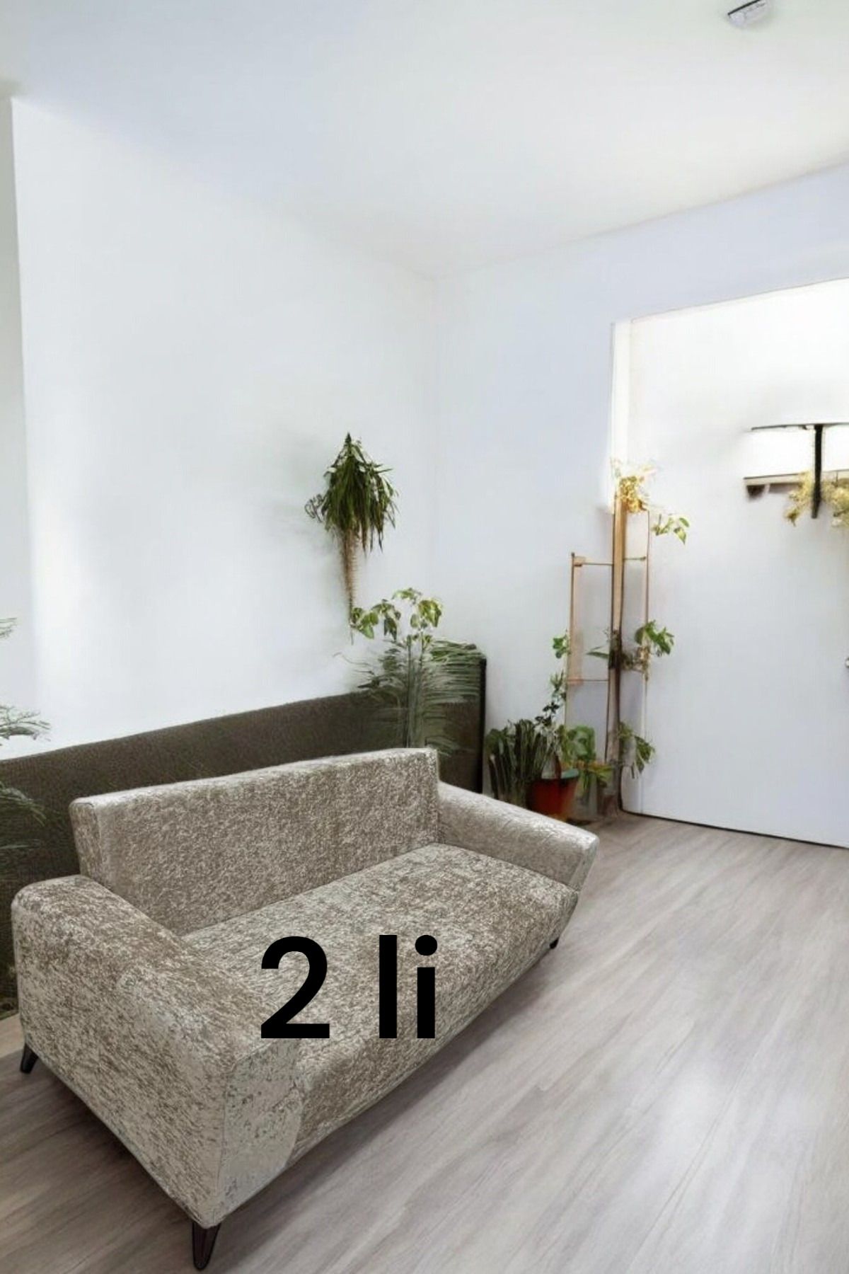 Gibella 2'Li Parlak Kadife Giydirme Koltuk Örtüsü